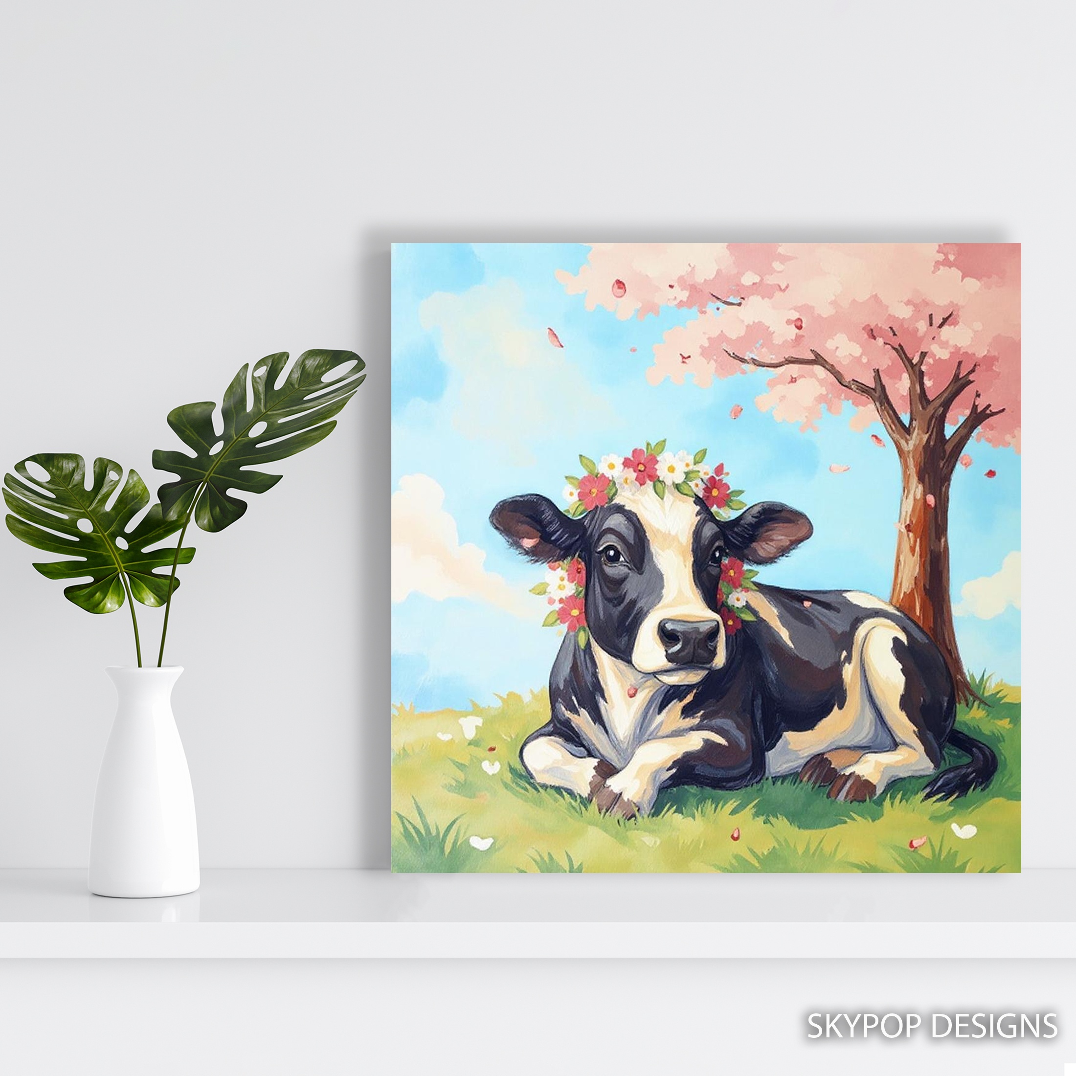 5.jpg Cow Floral Art