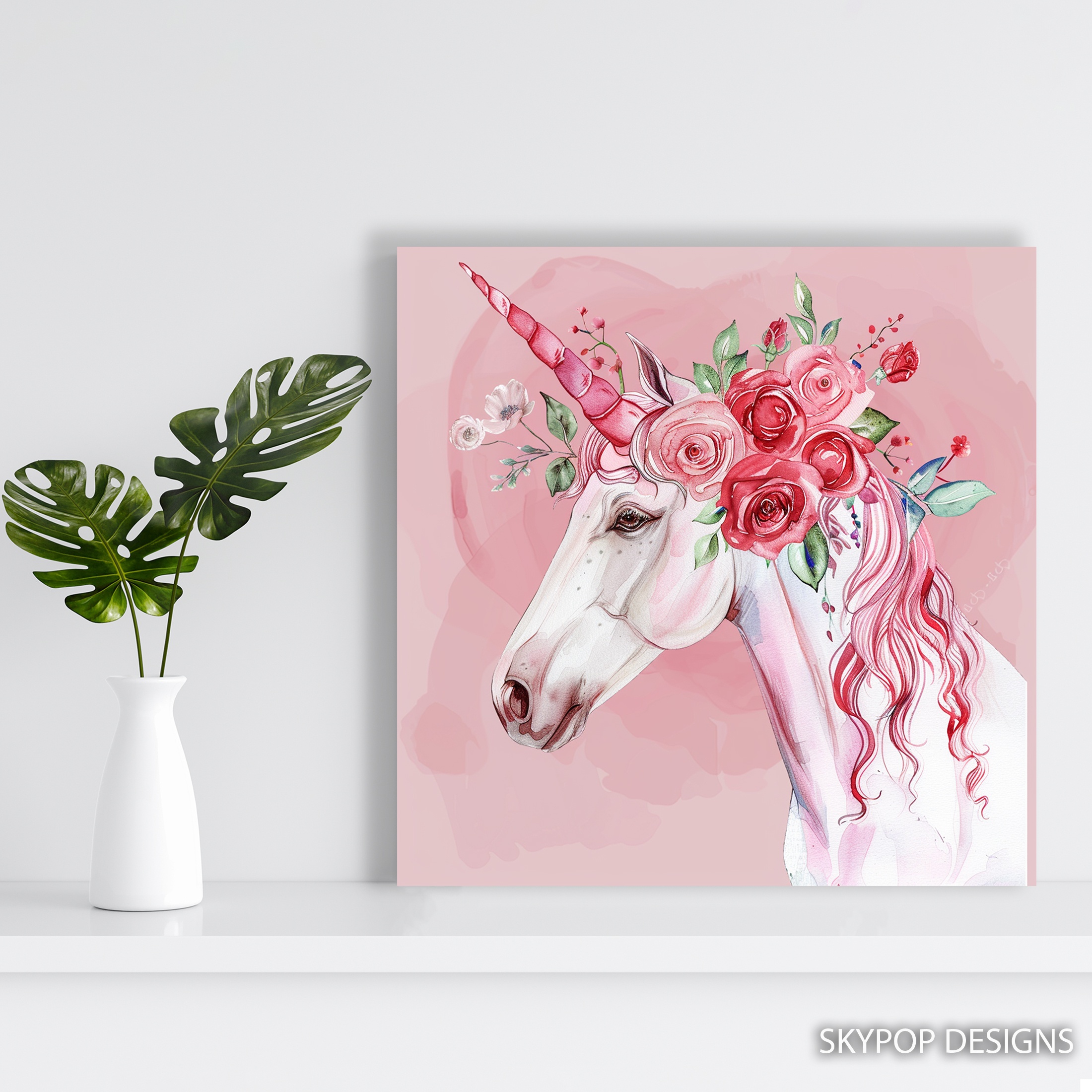 5.jpg Pink Unicorn Art
