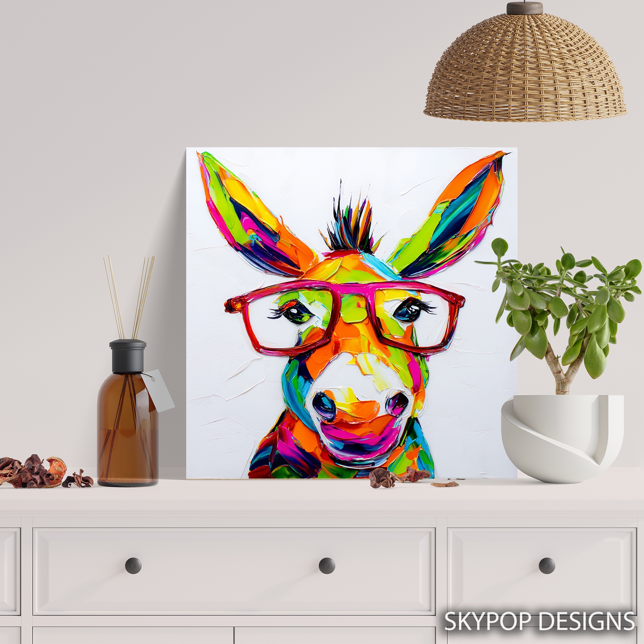 5.jpg Colorful Donkey Art