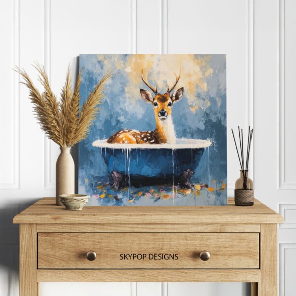 Deer Bathtime Art