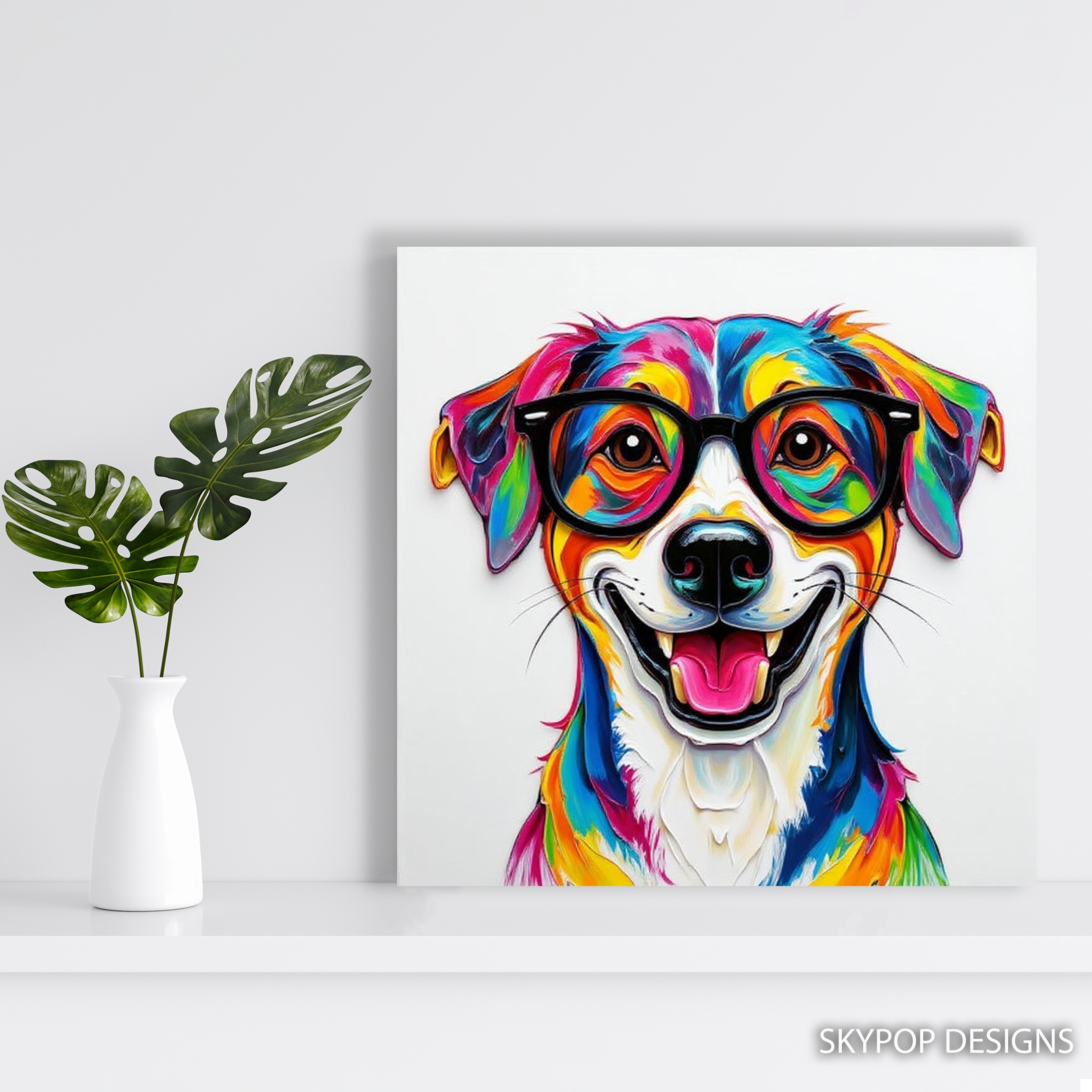 5.jpg Colorful Dog Glasses Art