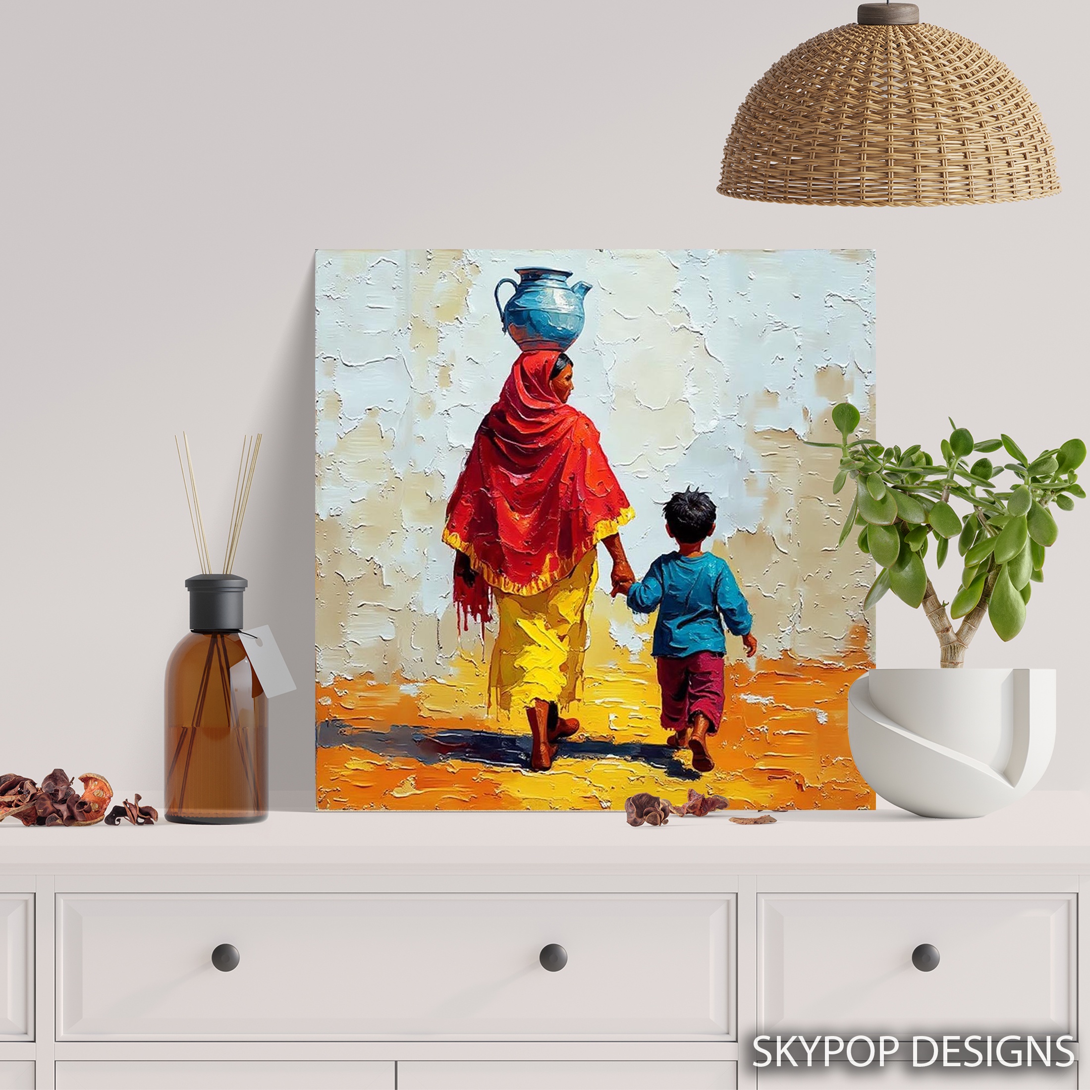 5.jpg Mother and Child Water Carrier Art