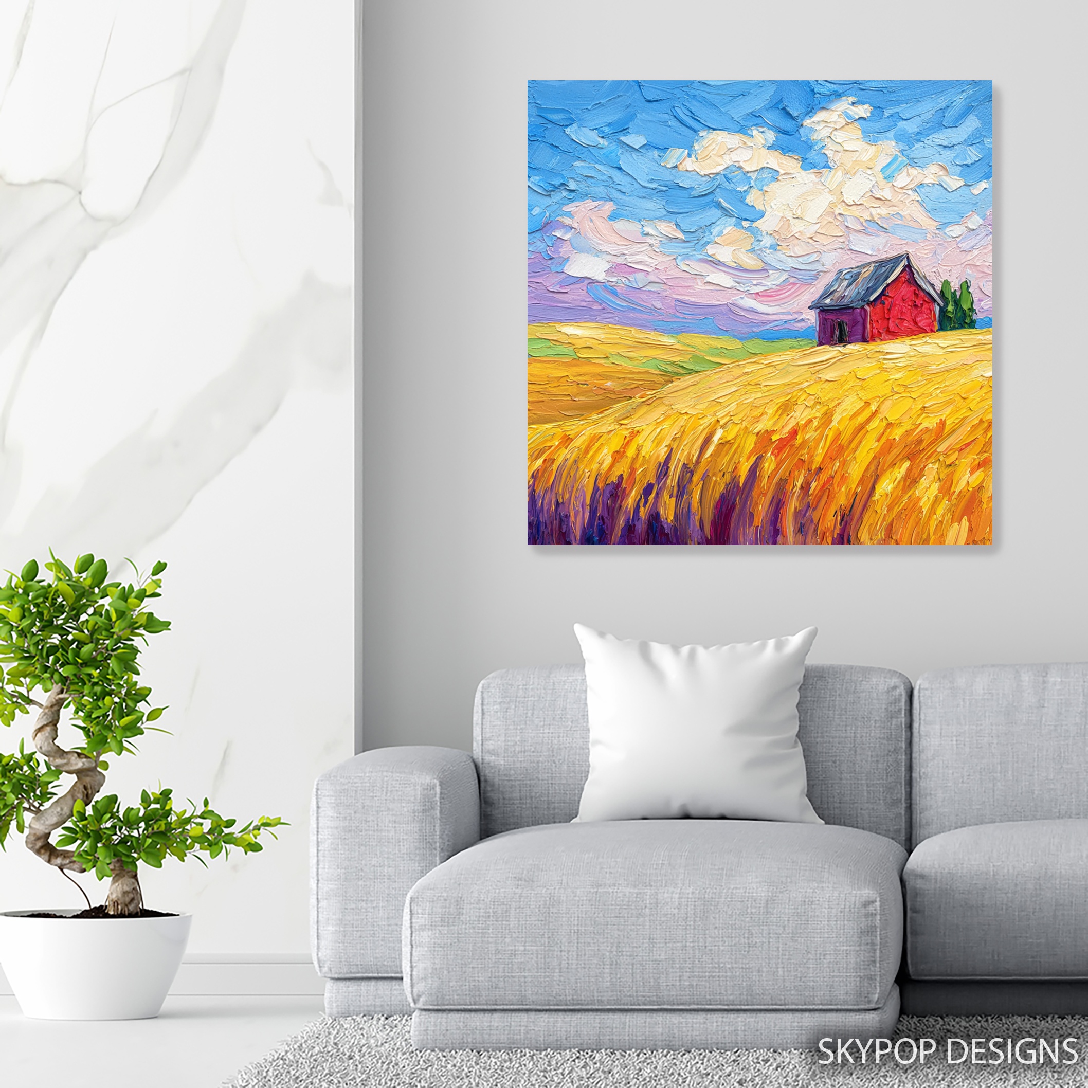 5.jpg Golden Wheat Field Barn Art