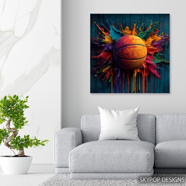 Basketball Paint Splash Art