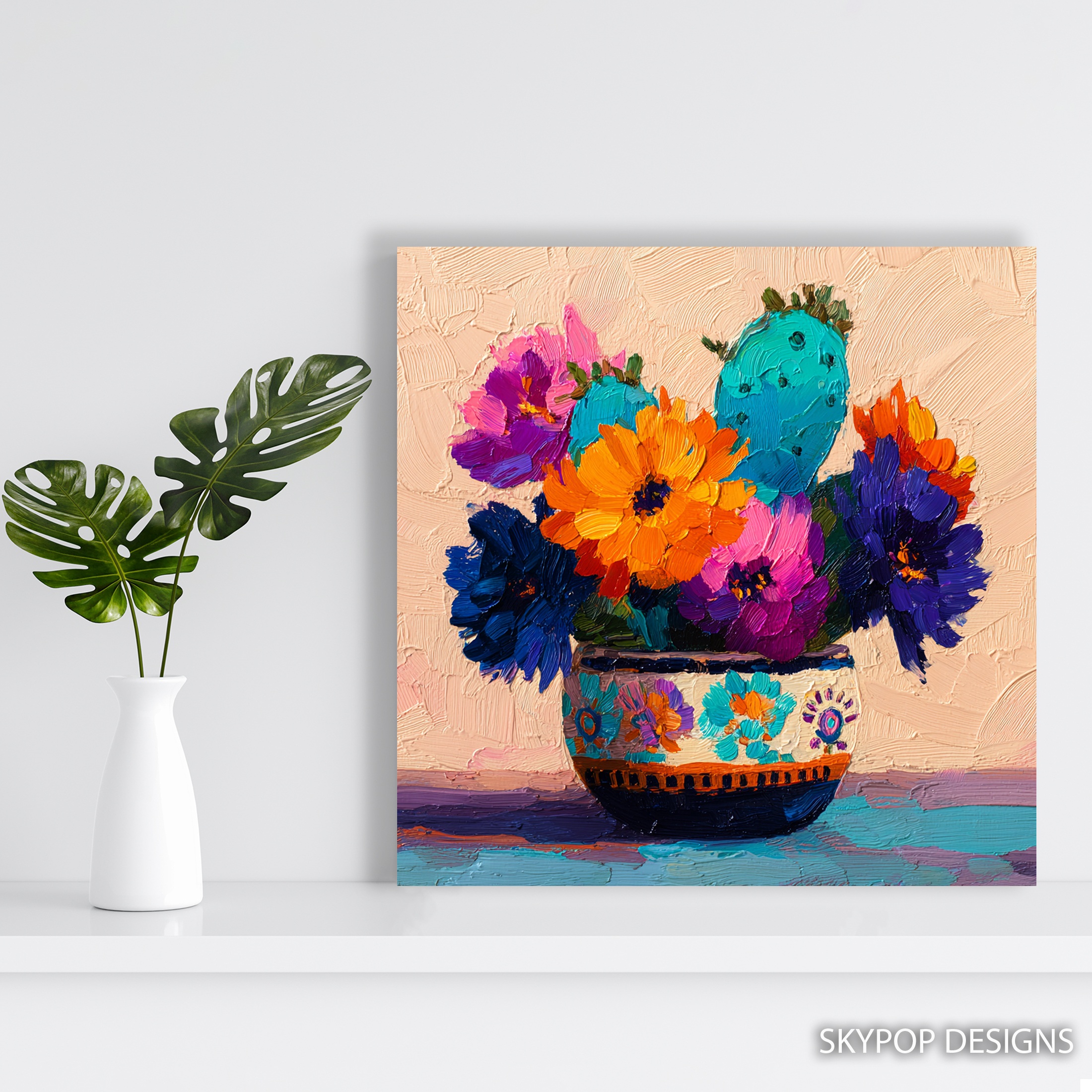 5.jpg Vibrant Cactus Bouquet Art
