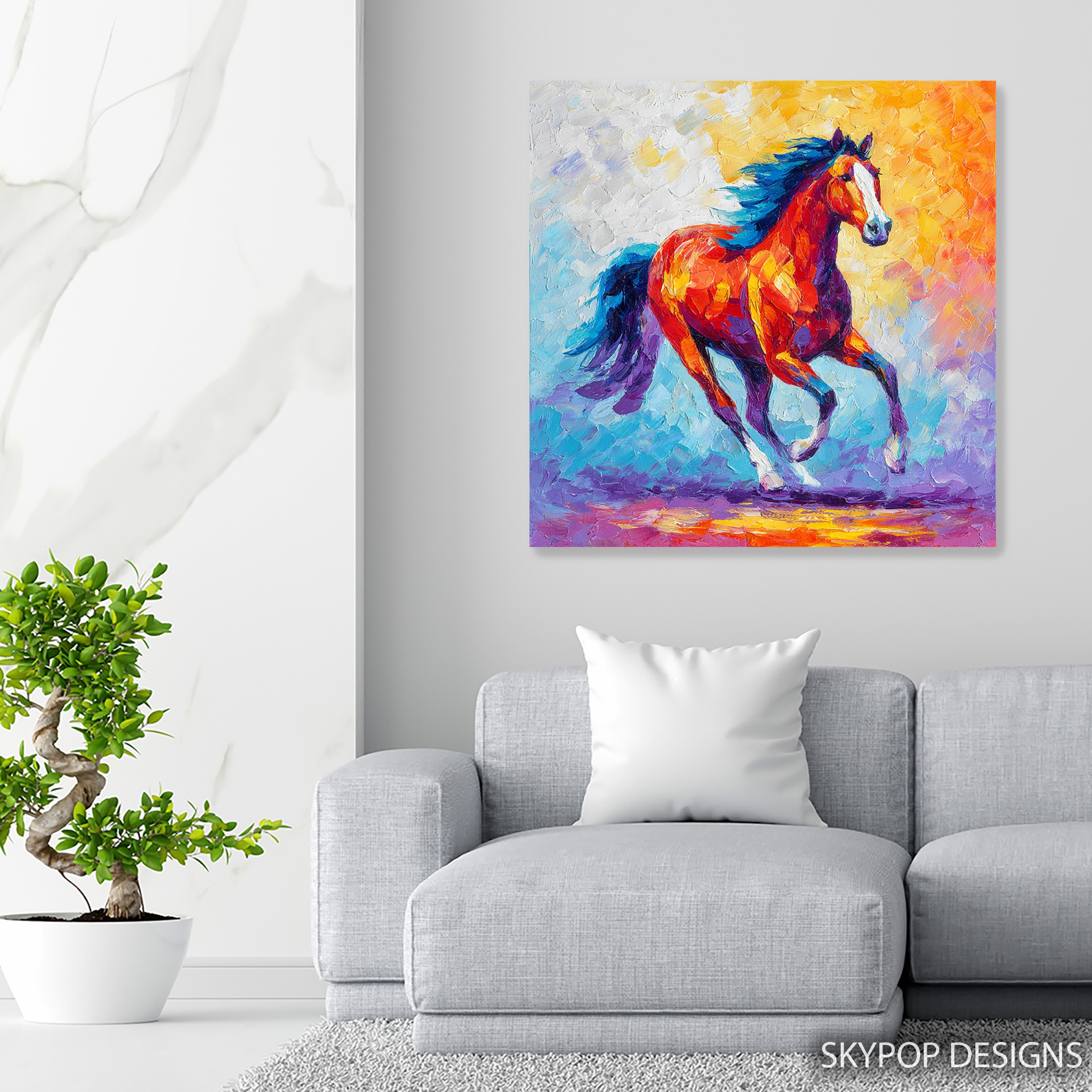 5.jpg Colorful Horse Art