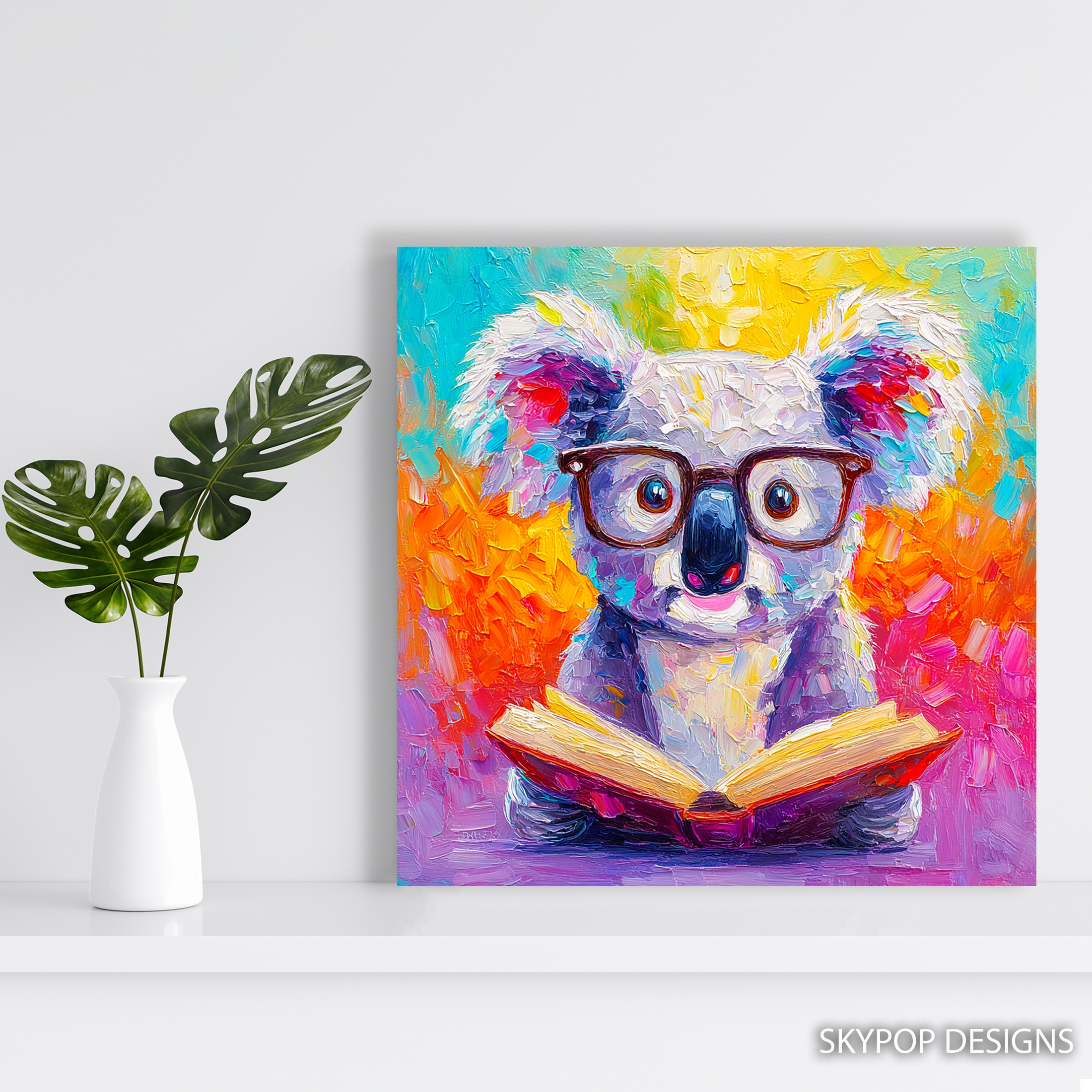 5.jpg Koala Reading Art