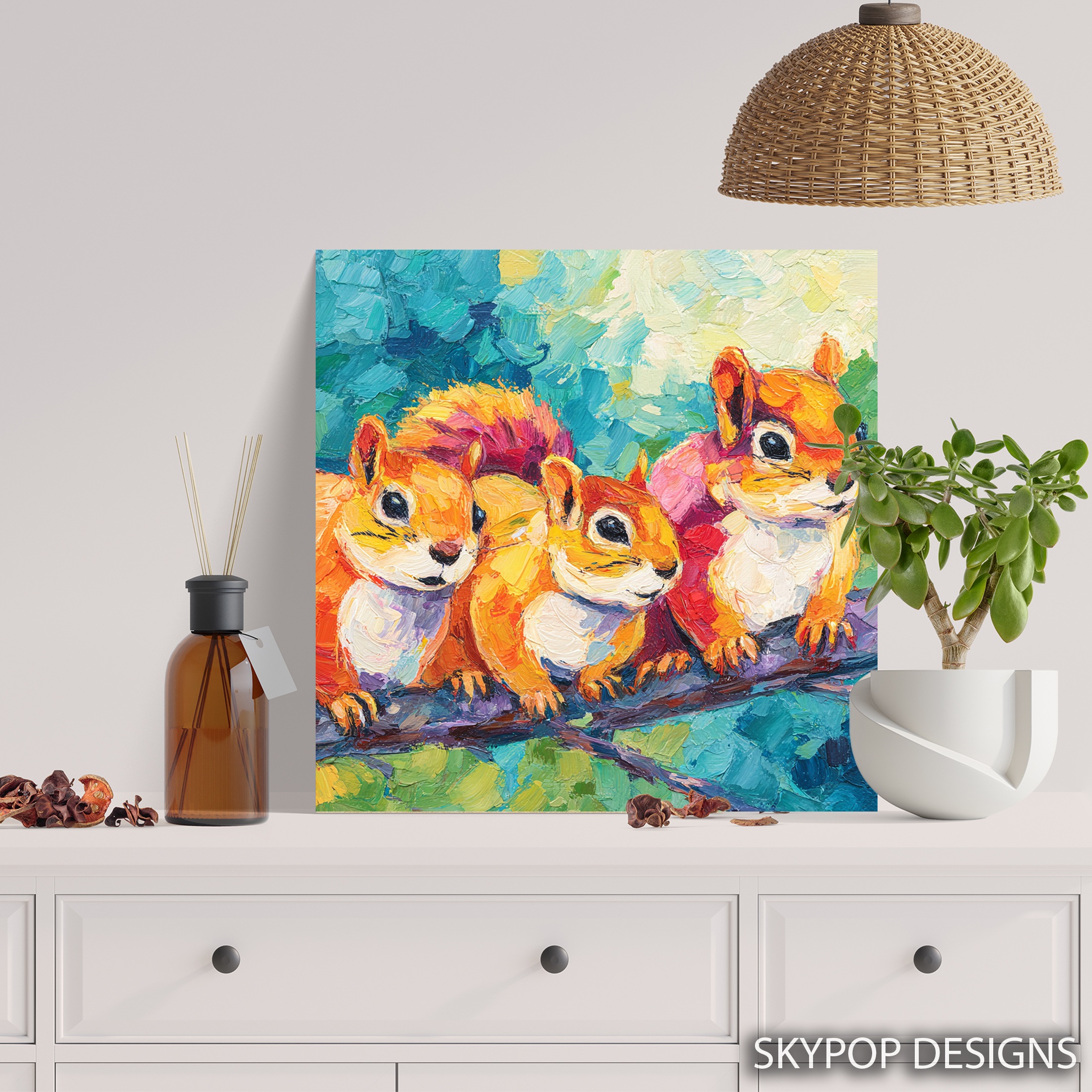 5.jpg Squirrel Trio Art