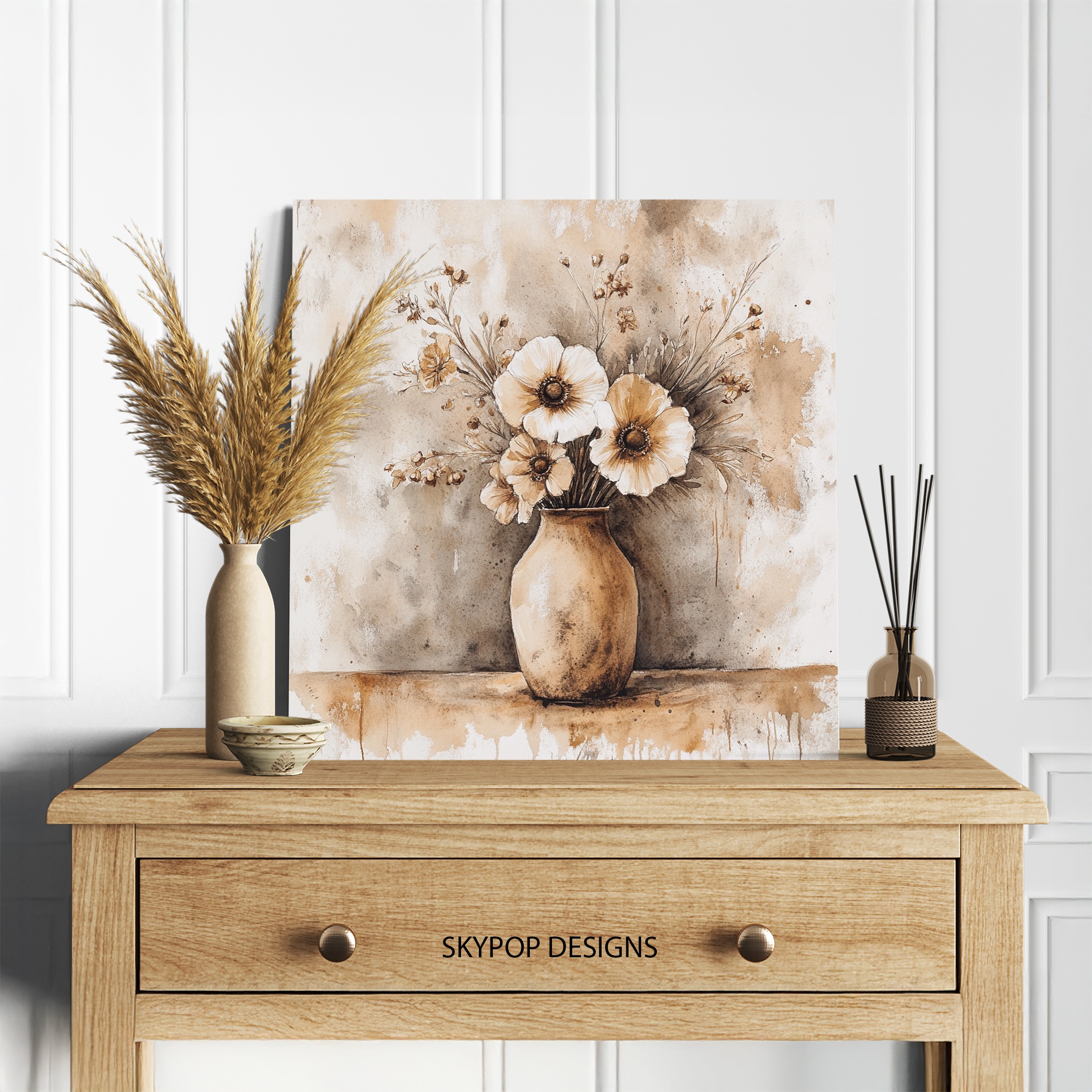 5.jpg Rustic Poppy Vase Art