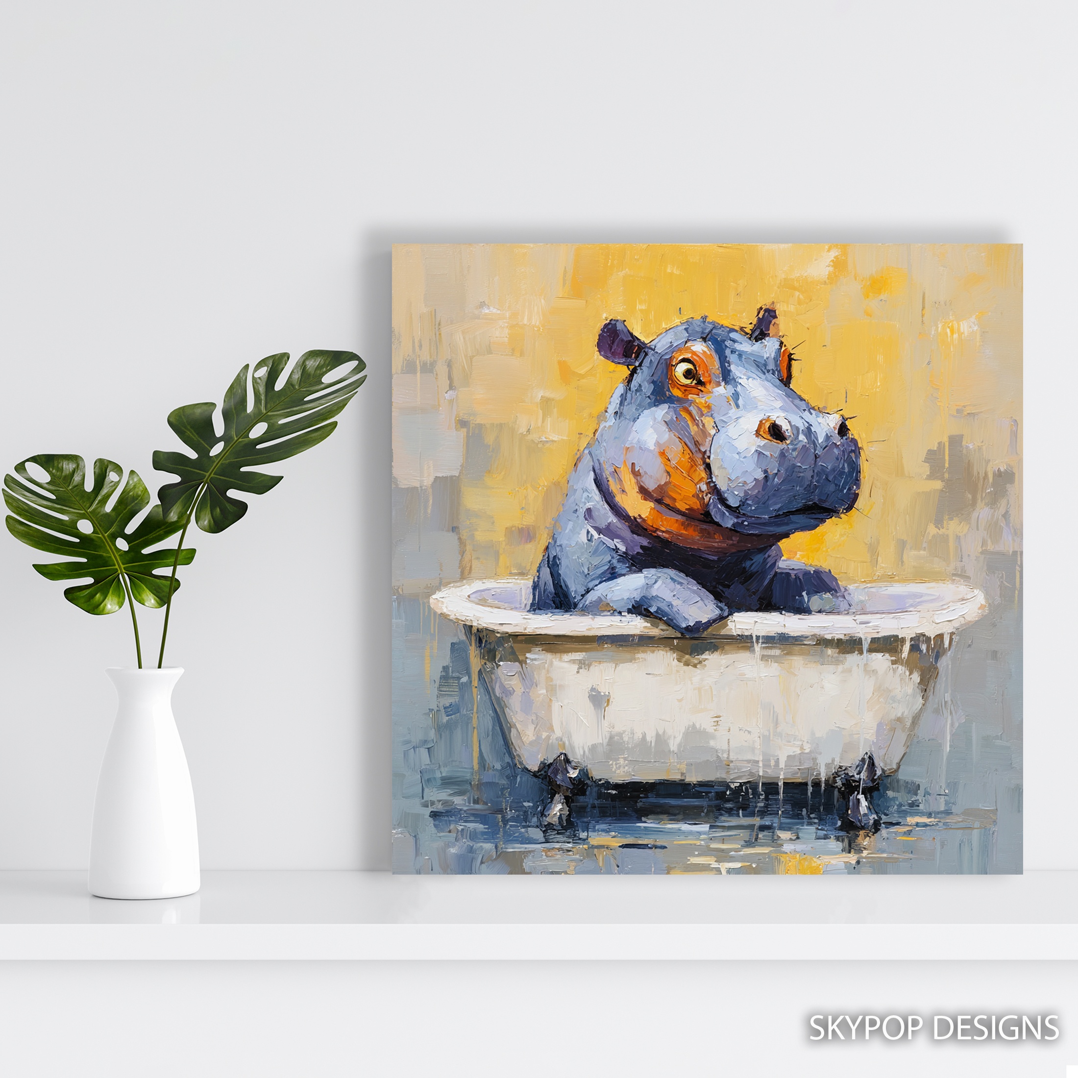 5.jpg Hippopotamus Art