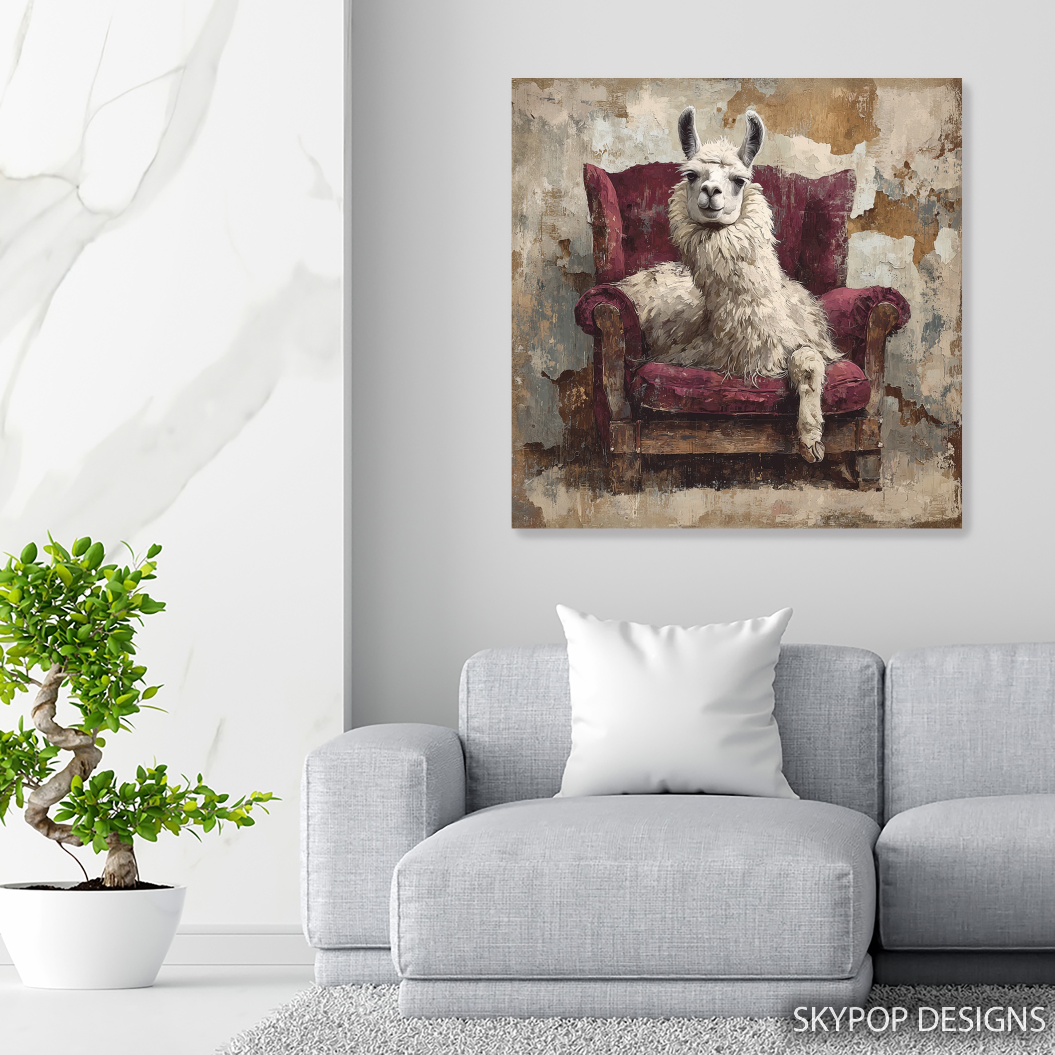 5.jpg Llama Armchair Art