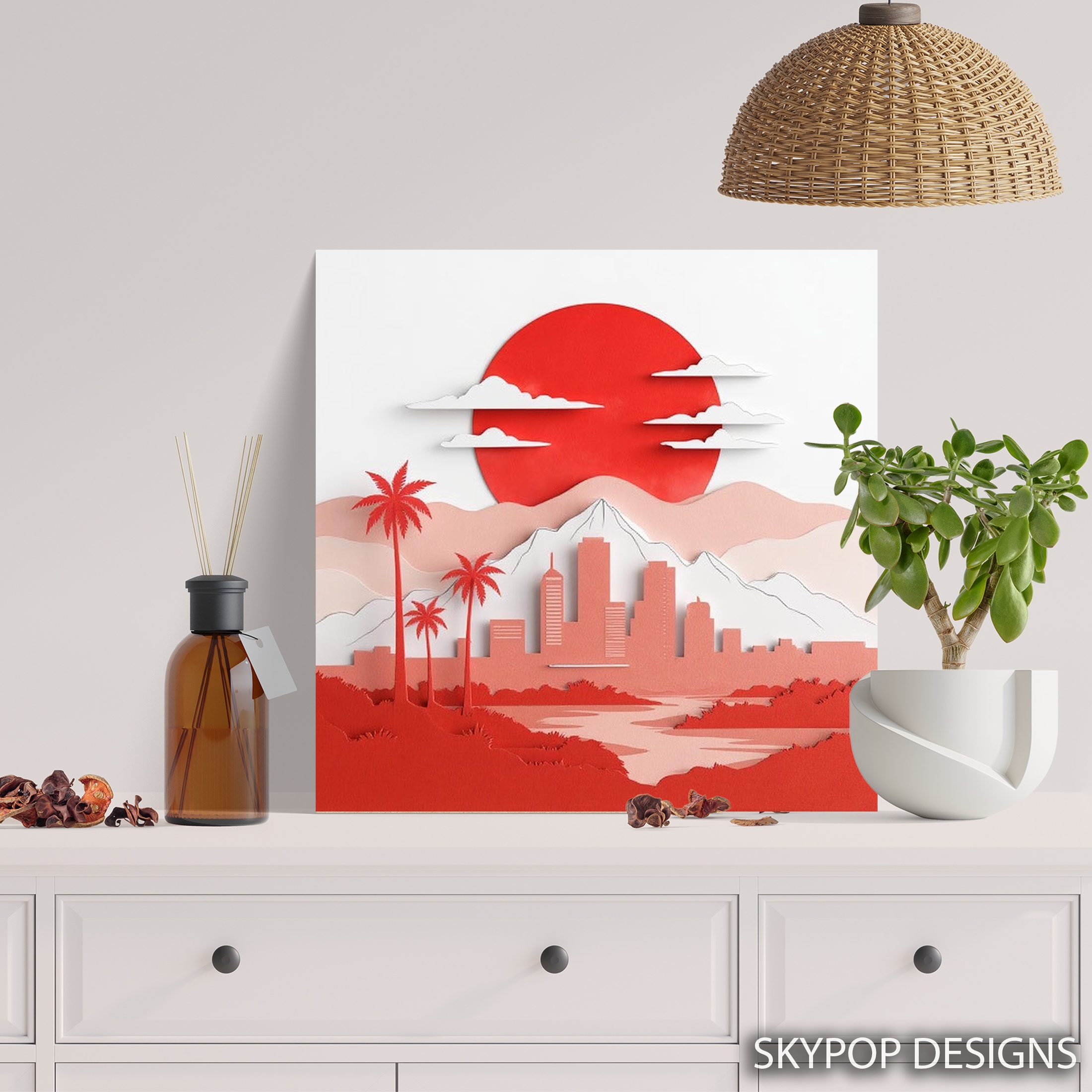5.jpg Retro Sunset City Art