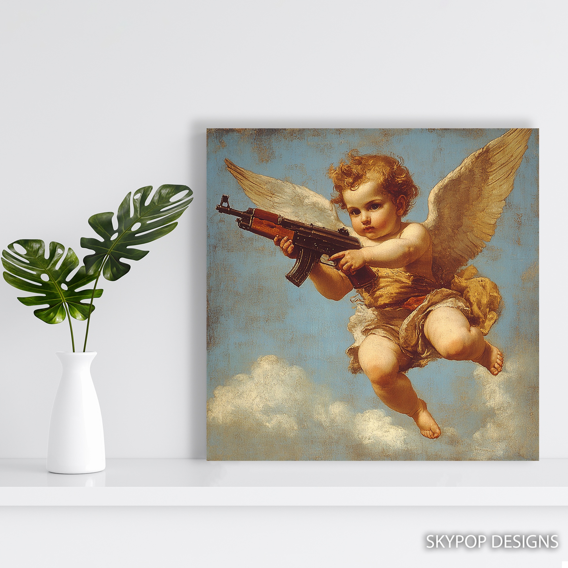 5.jpg Cherub with AK-47 Art
