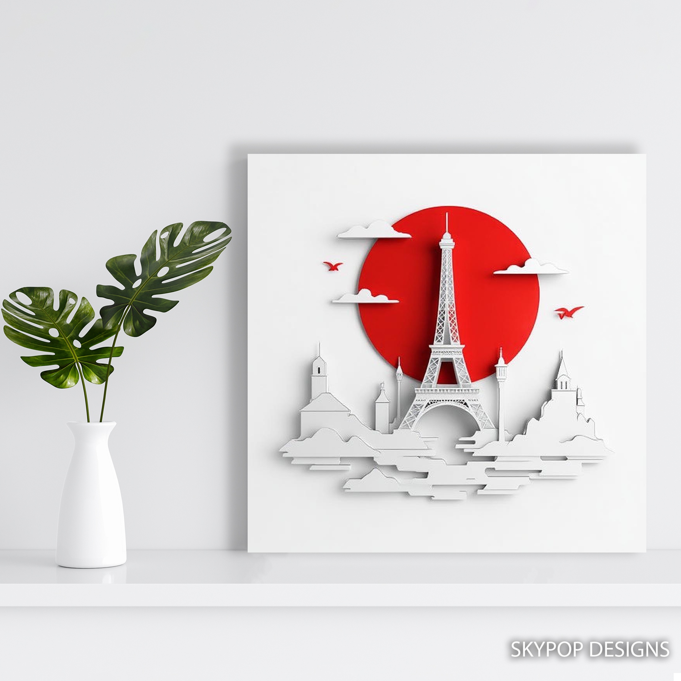 5.jpg Bird Paris Eiffel Tower Art