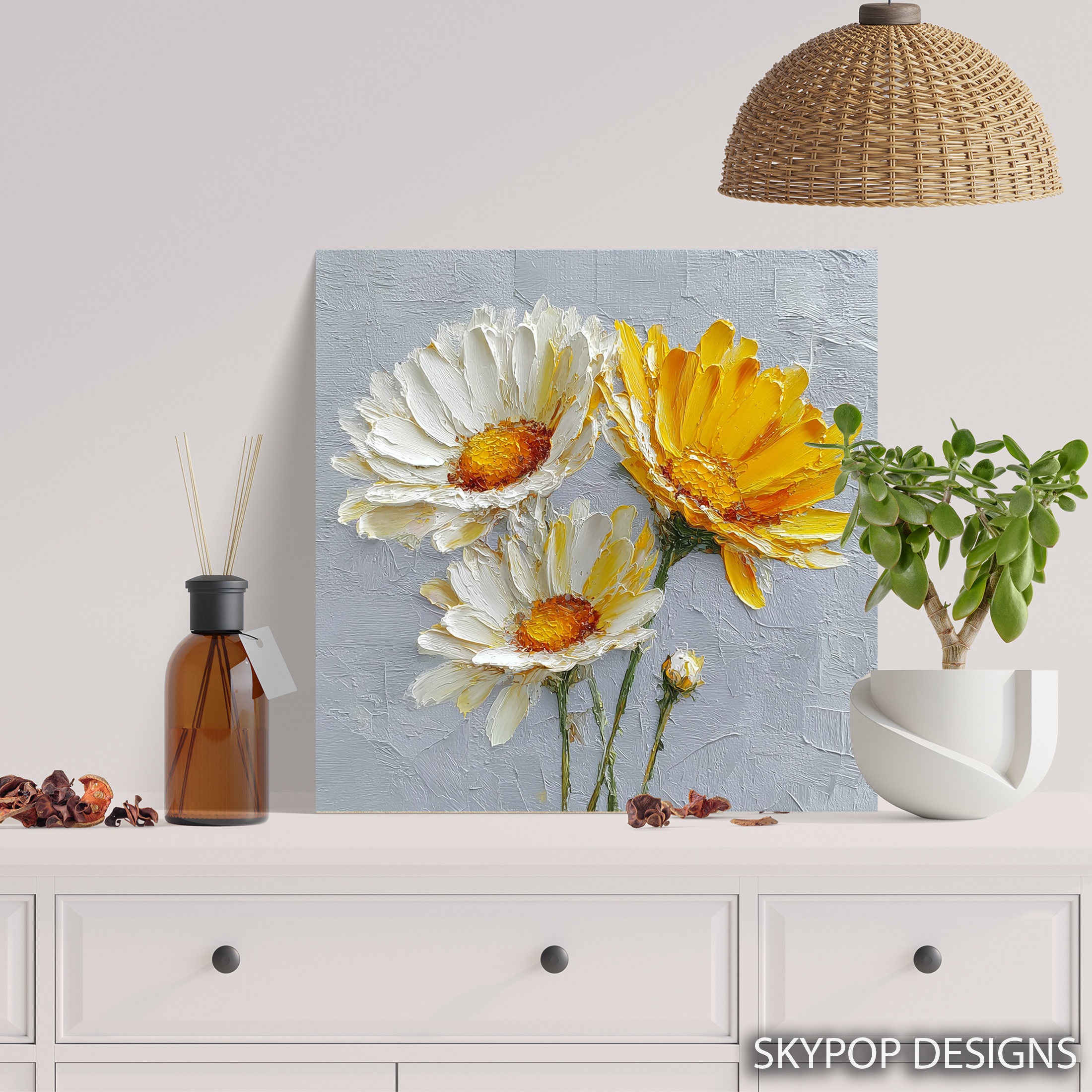 5.jpg Daisy and Sunflower Art