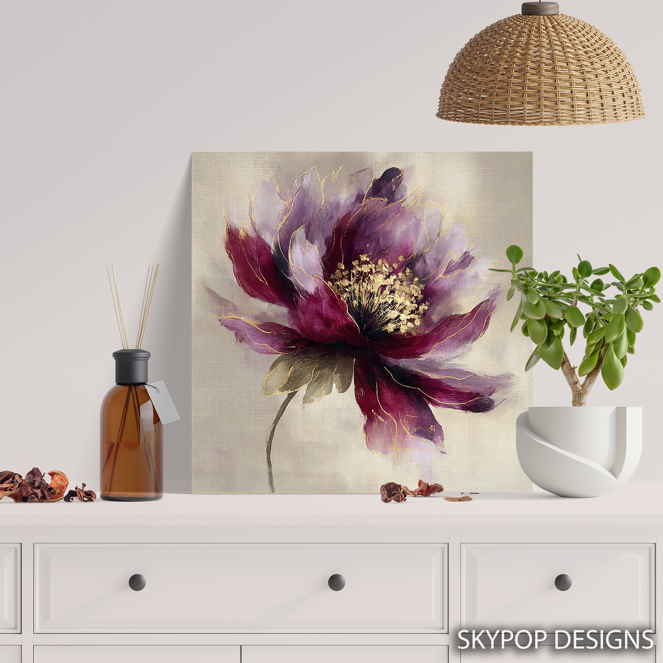 5.jpg Purple Peony Bloom Art