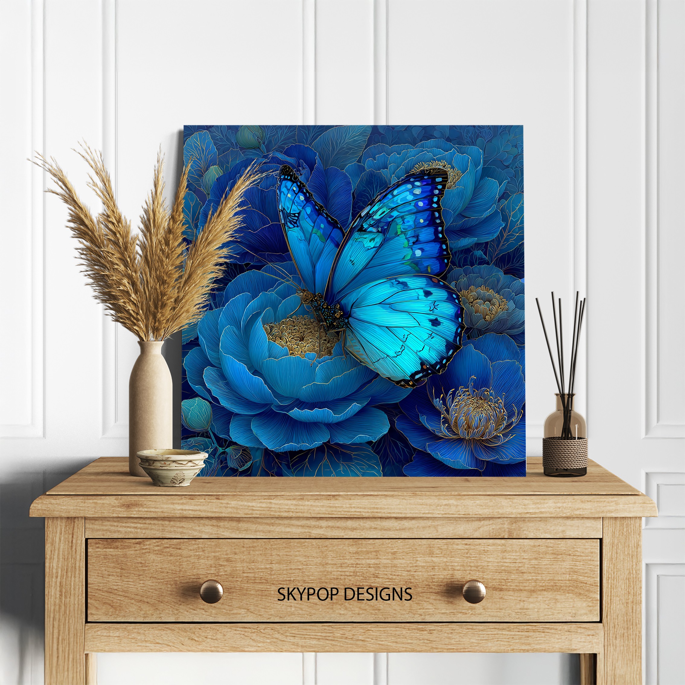 5.jpg Blue Butterfly Art