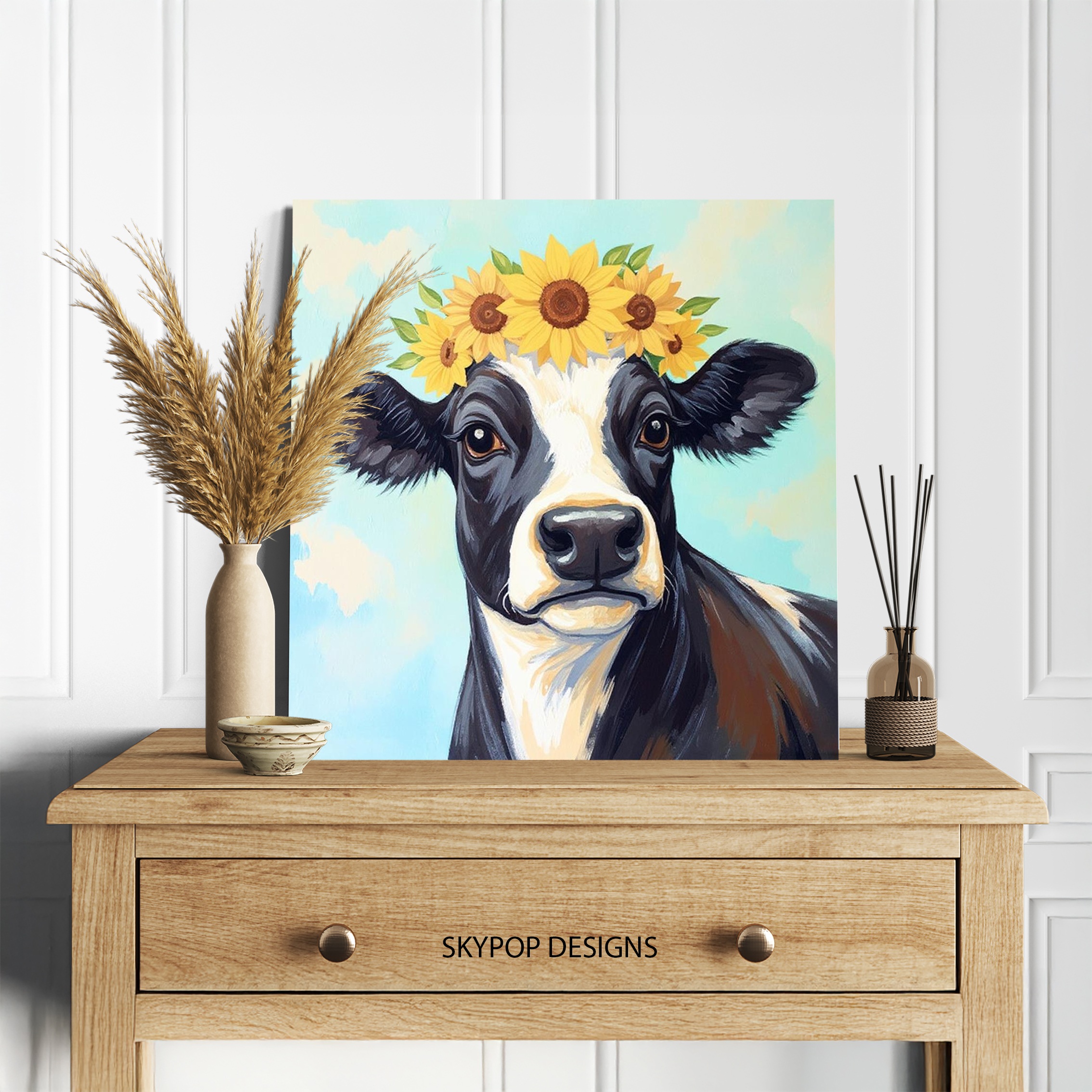 5.jpg Sunflower Cow Art