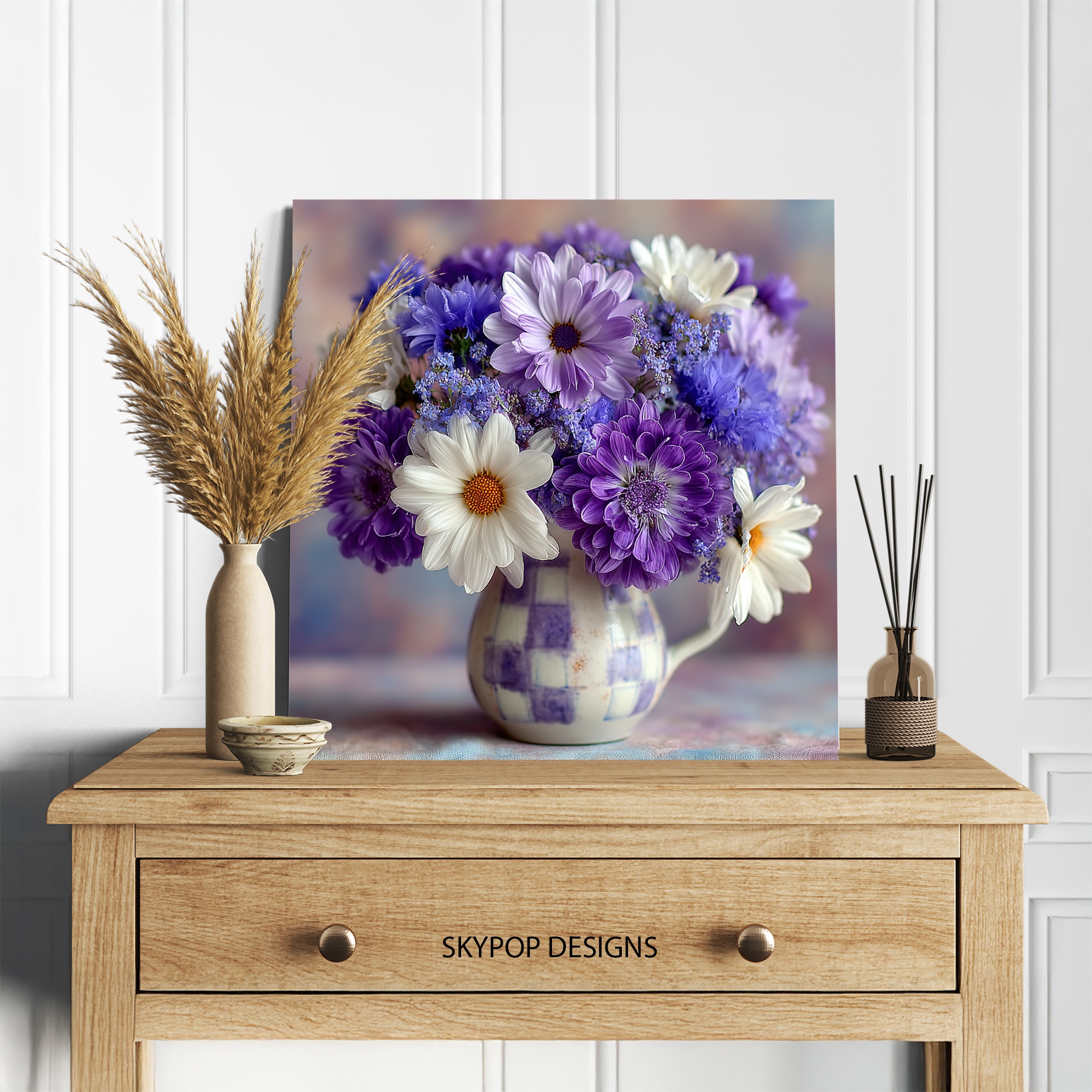 5.jpg Purple Daisy Bouquet Art