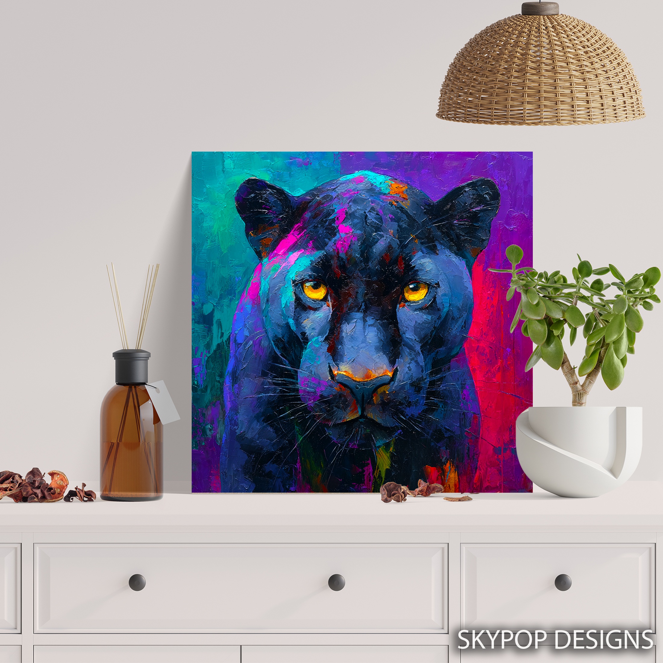 5.jpg Colorful Panther Art