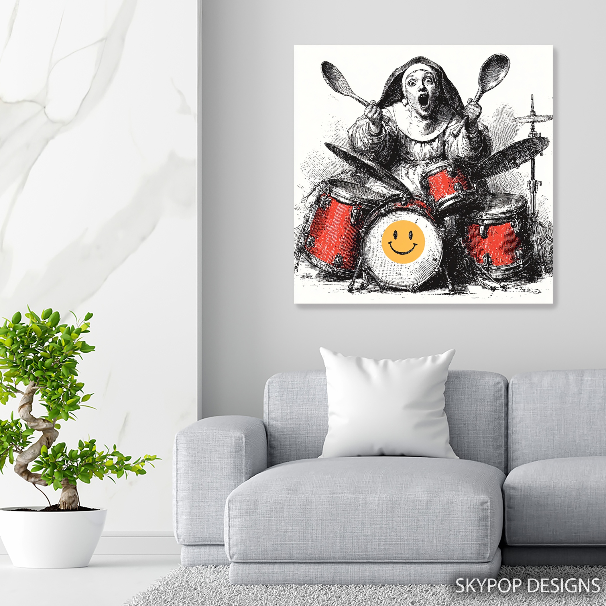 5.jpg Rockin' Nun Drummer Art
