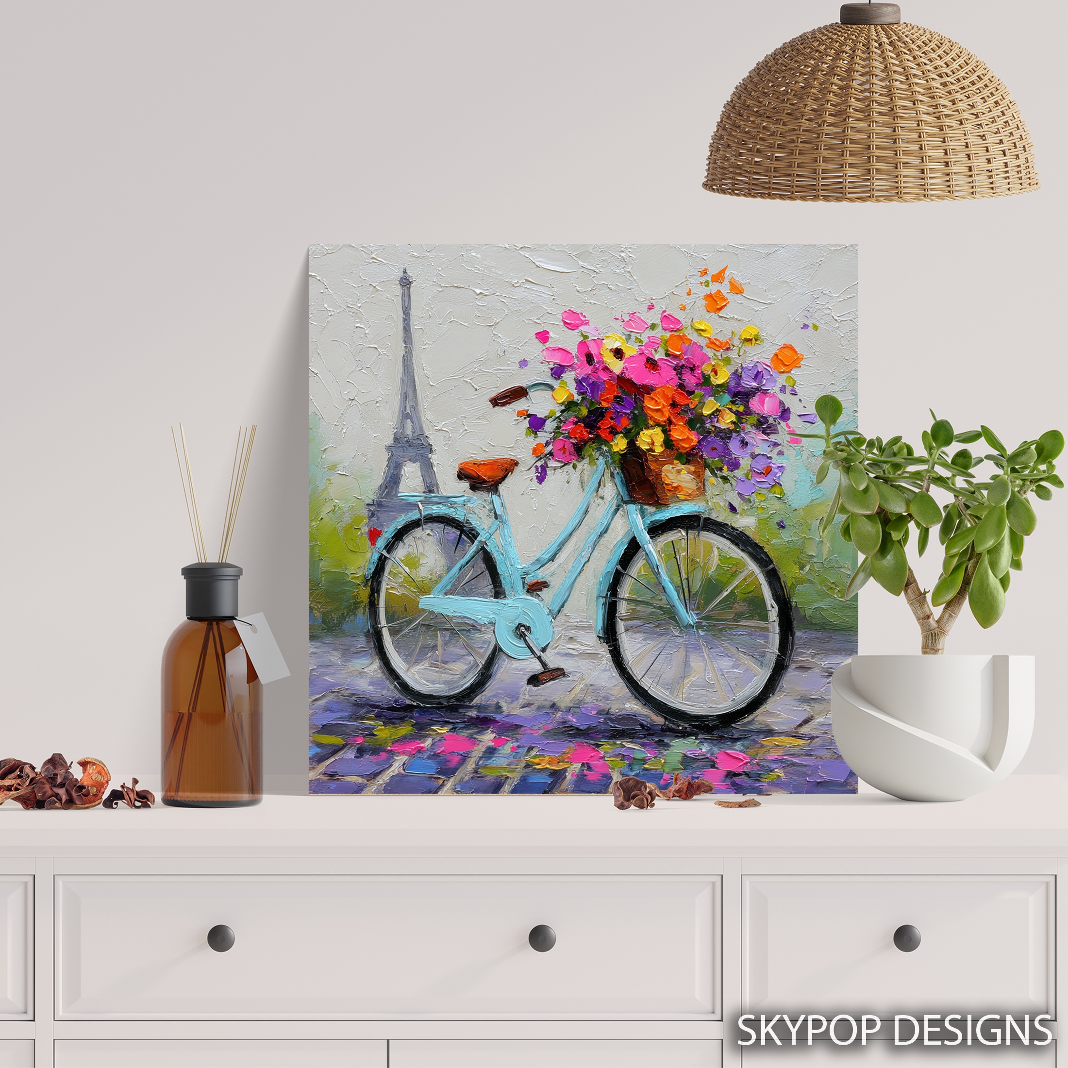 5.jpg Paris Bicycle Blooms Art