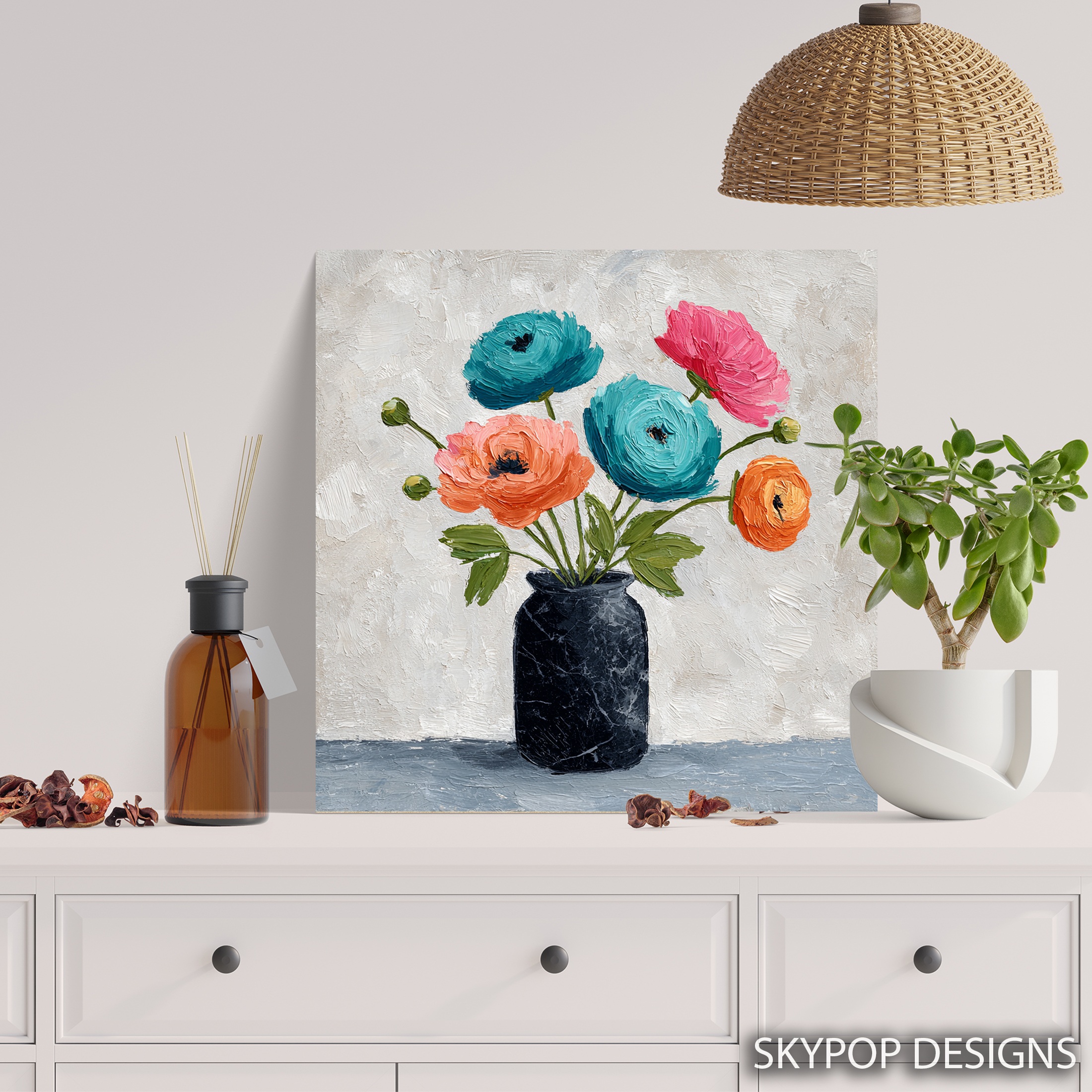 5.jpg Vibrant Blooms in Vase Art