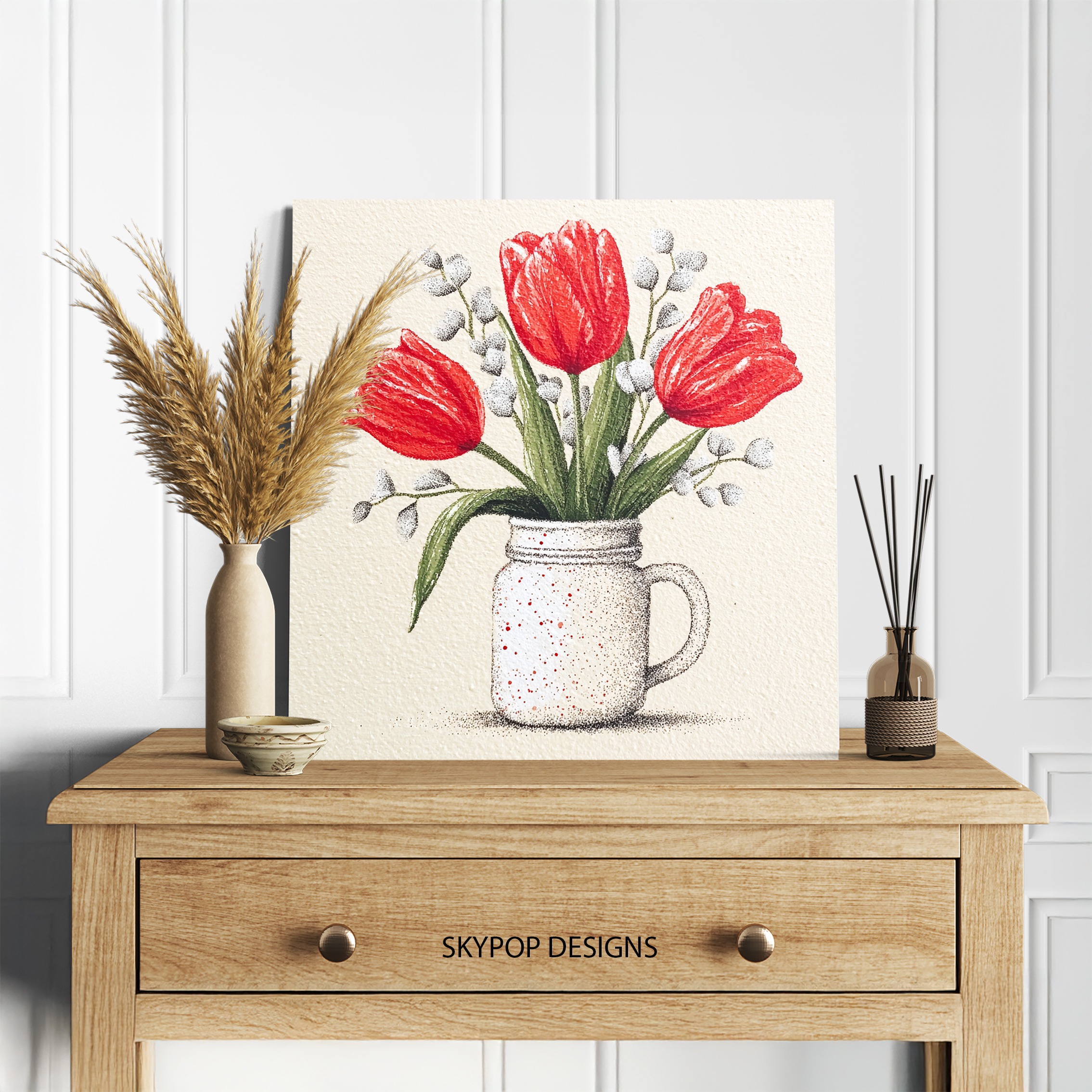 5.jpg Red Tulips Art