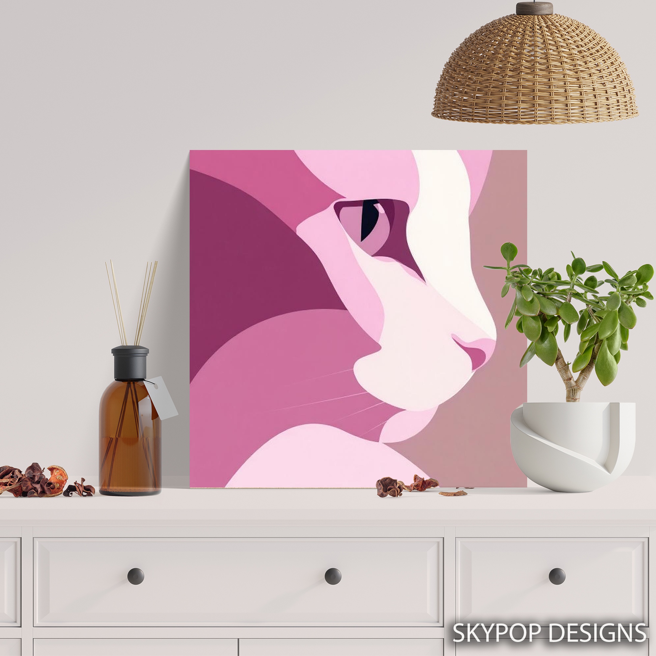 5.jpg Pink Cat Art