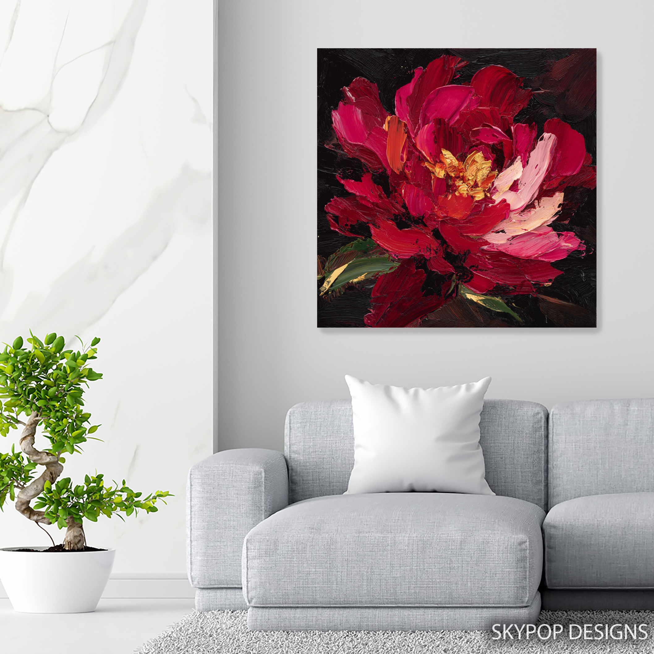 5.jpg Vibrant Red Peony Art