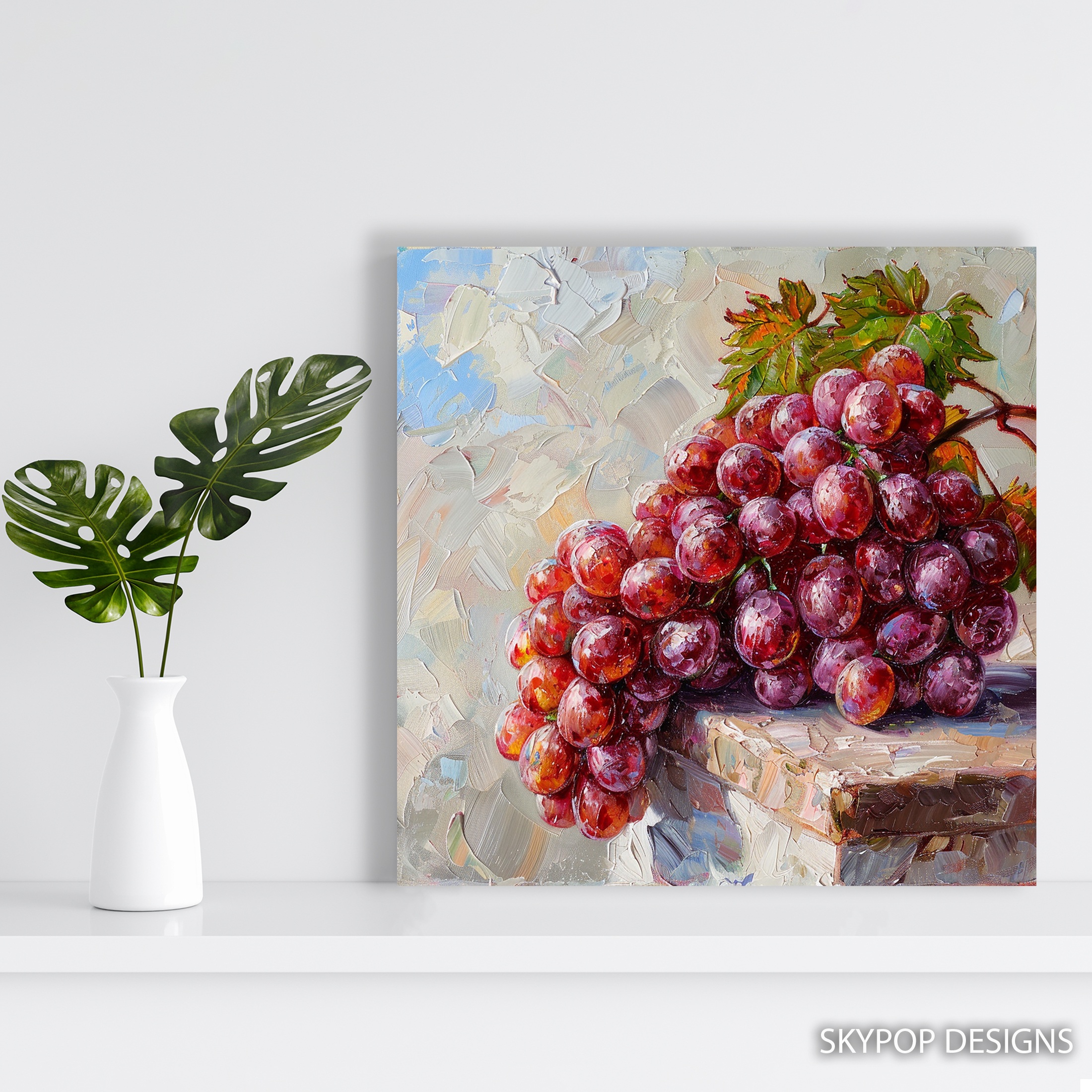 5.jpg Red Grape Bunch Art