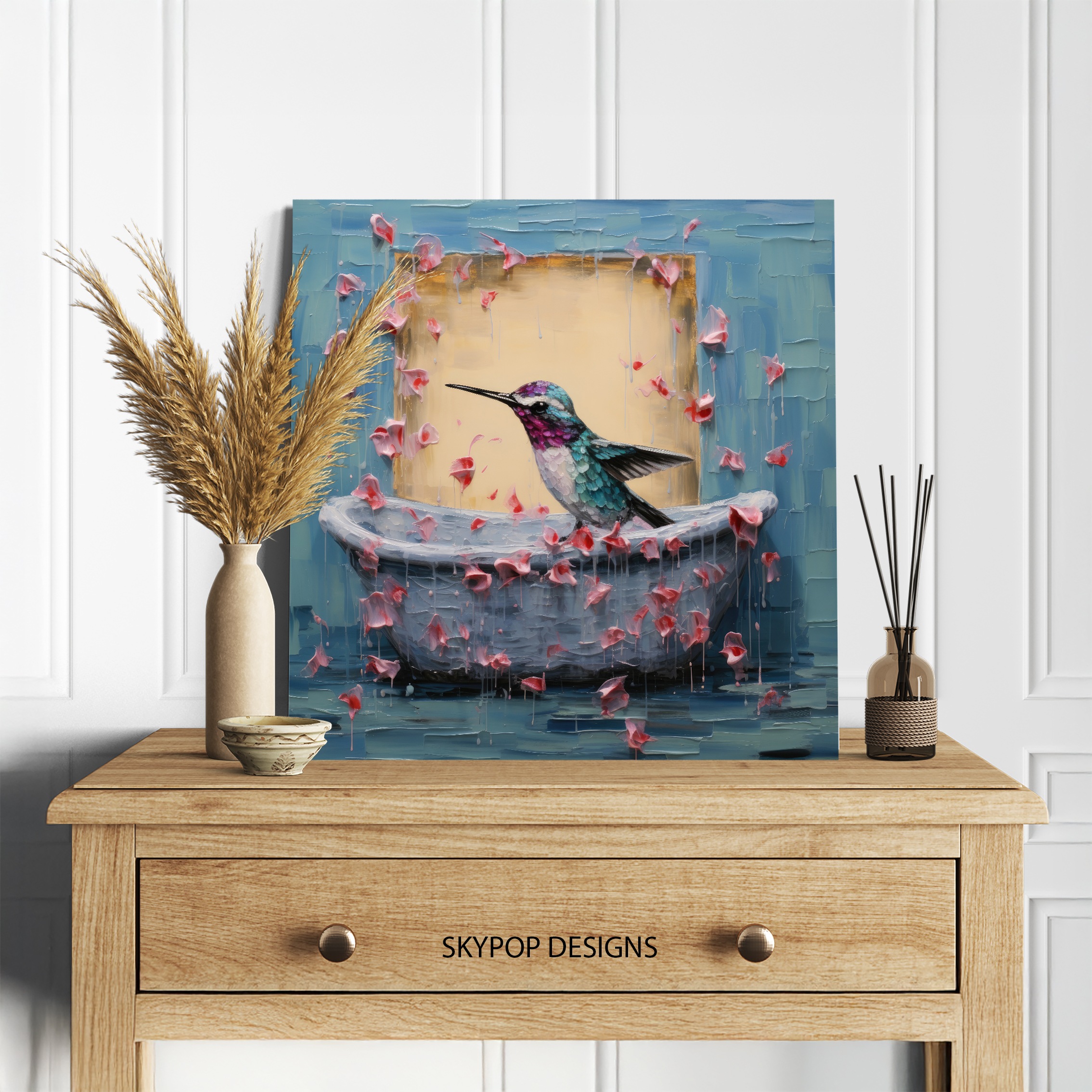 5.jpg Hummingbird Petal Bath Art