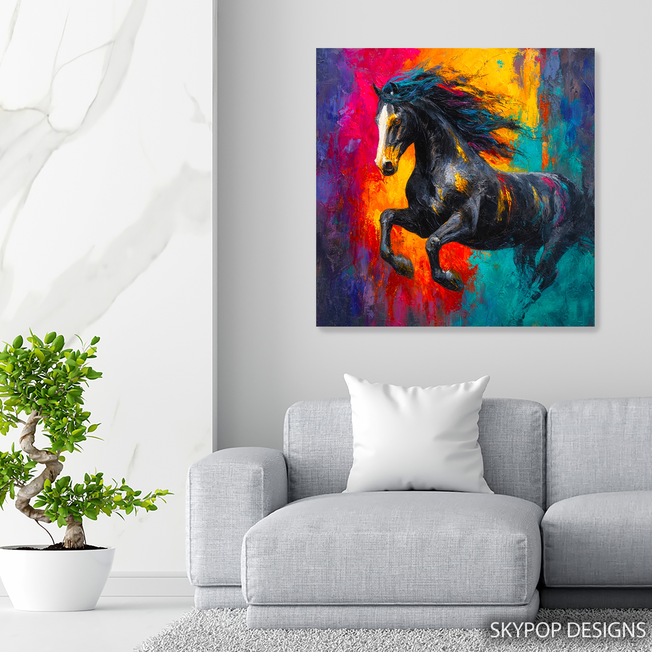 5.jpg Colorful Horse Art