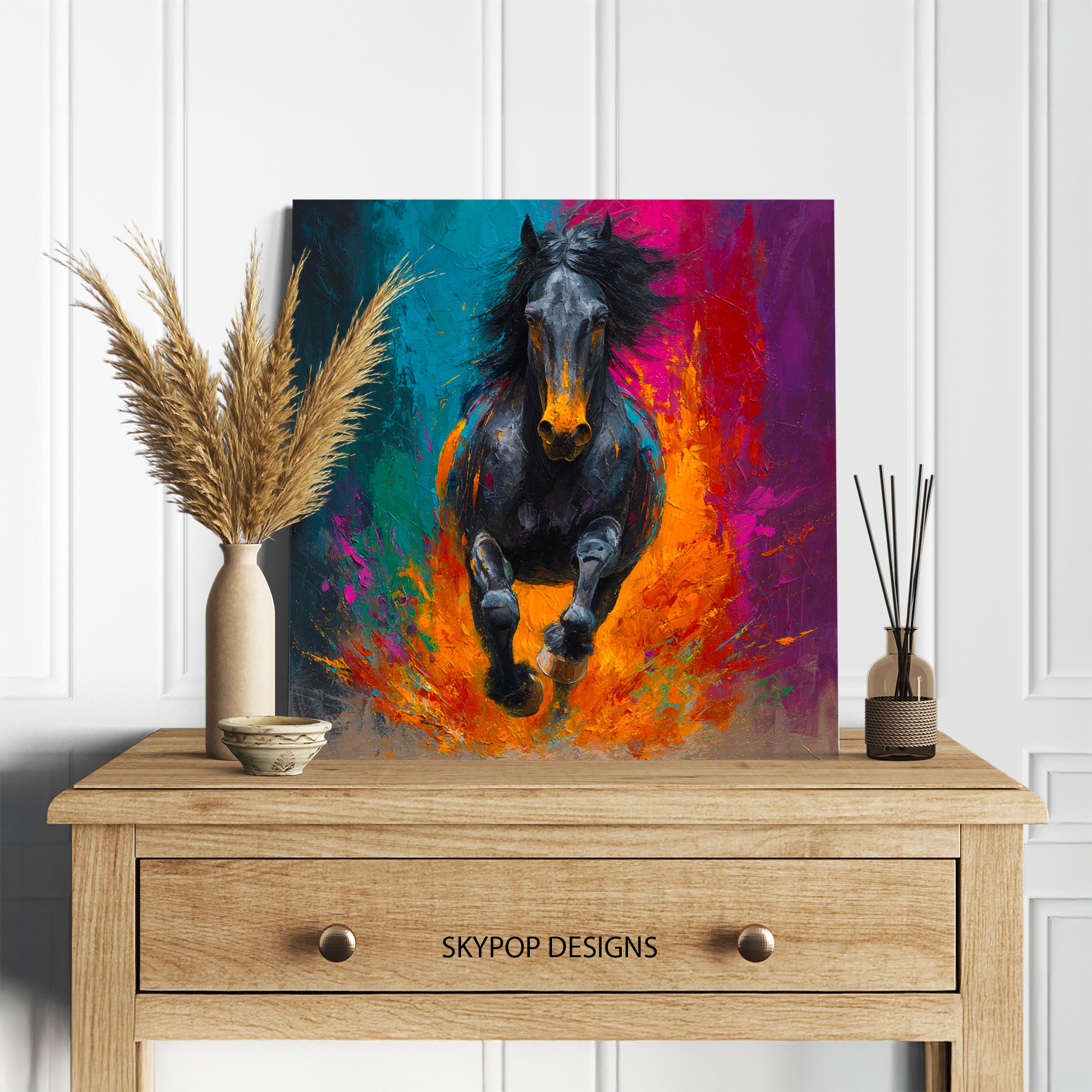 5.jpg Colorful Horse Art