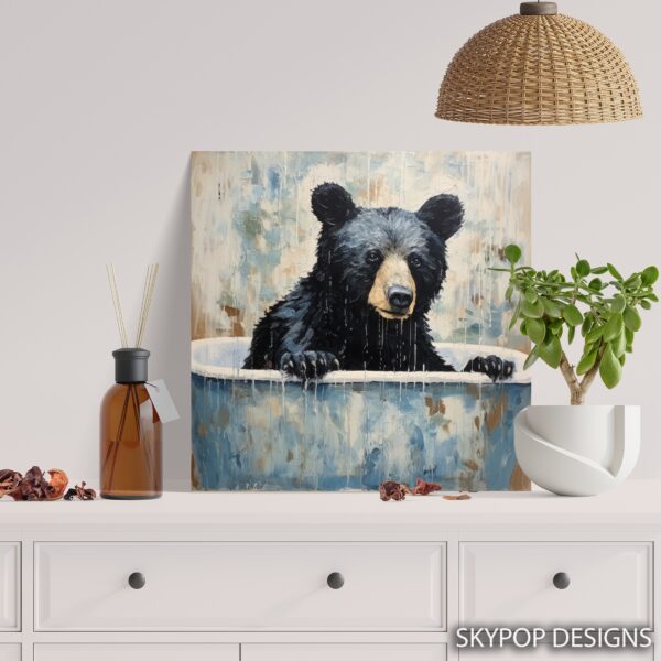 Bear Bathtime Art