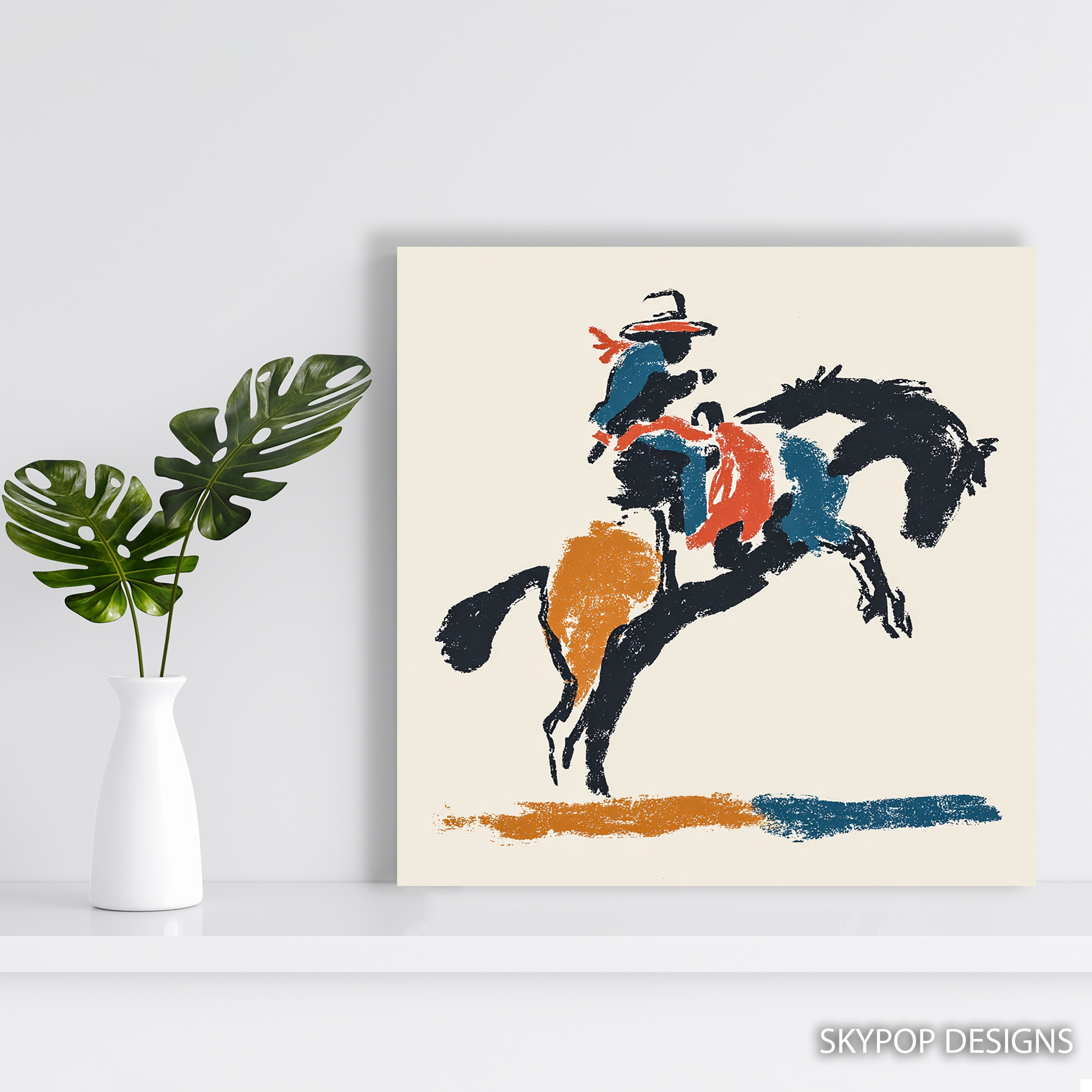 5.jpg Cowboy Horse Rider Art