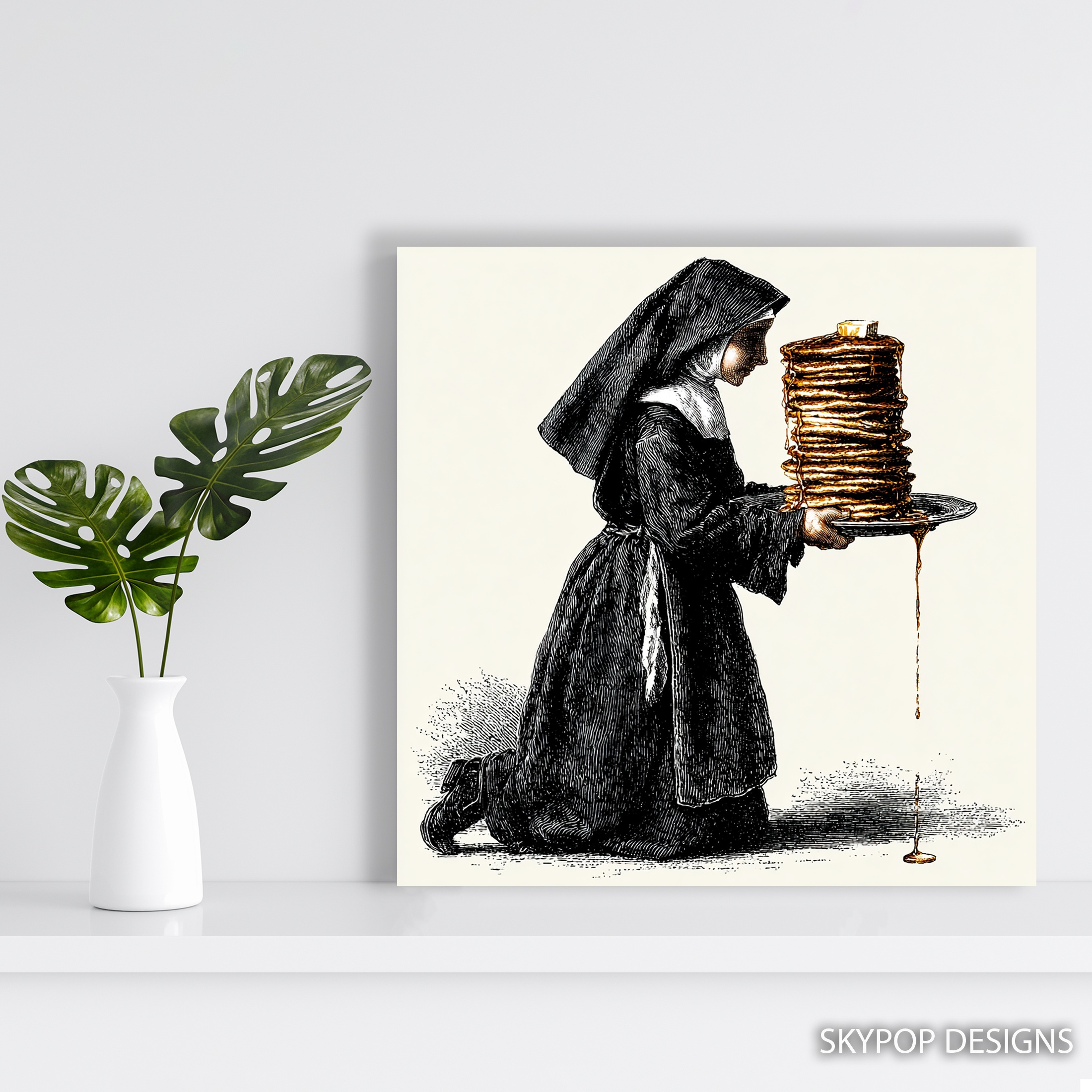 5.jpg Nun with Pancakes Art