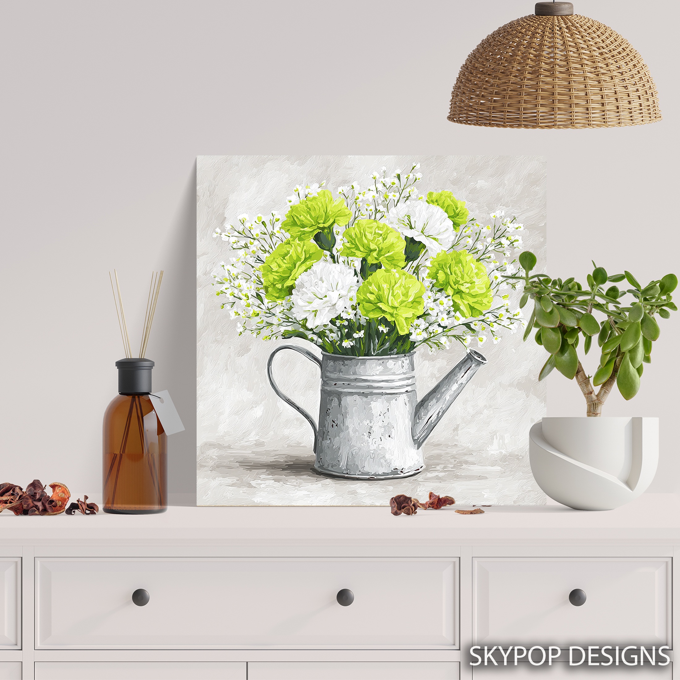 5.jpg Spring Watering Can Bouquet Art