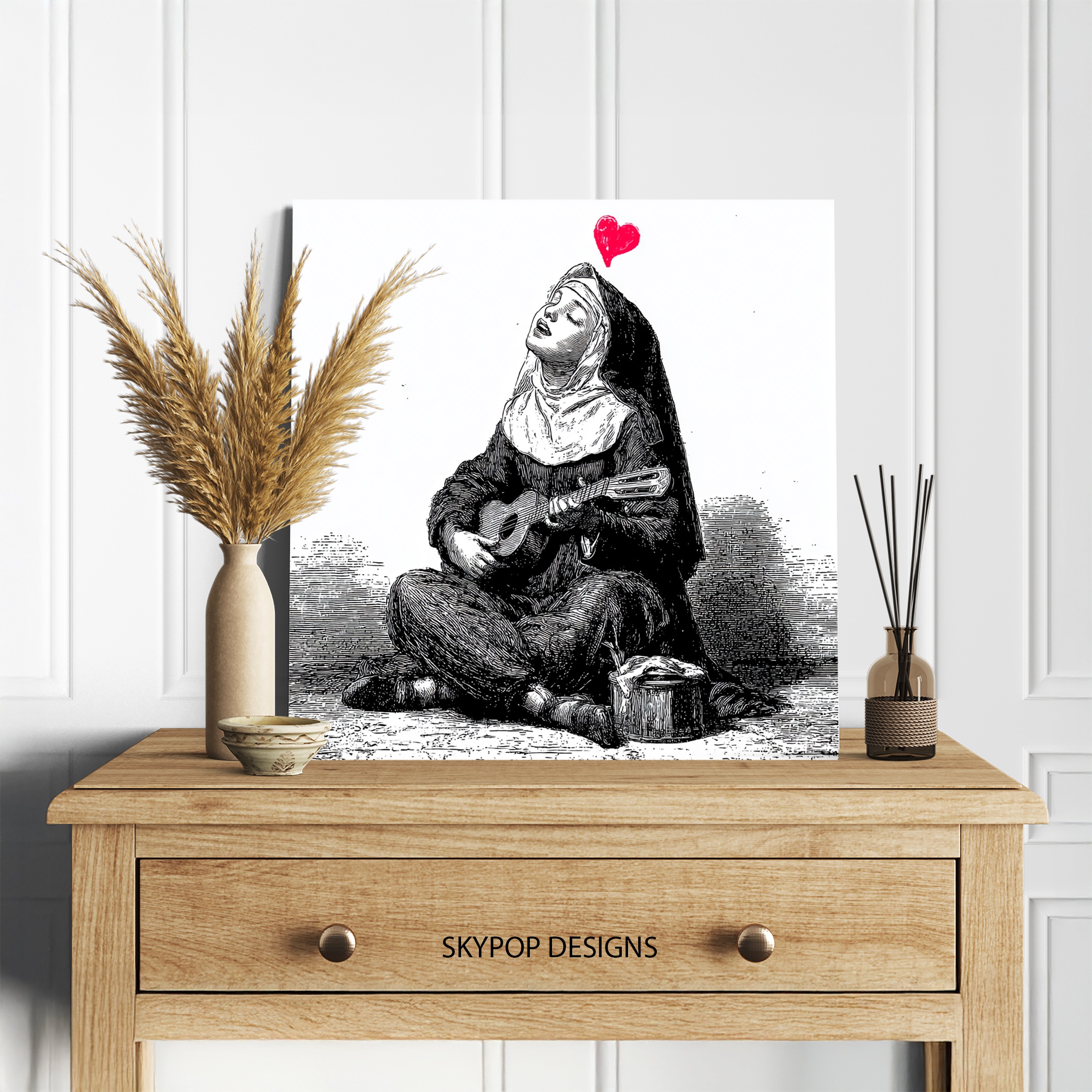 5.jpg Nun with Guitar Art
