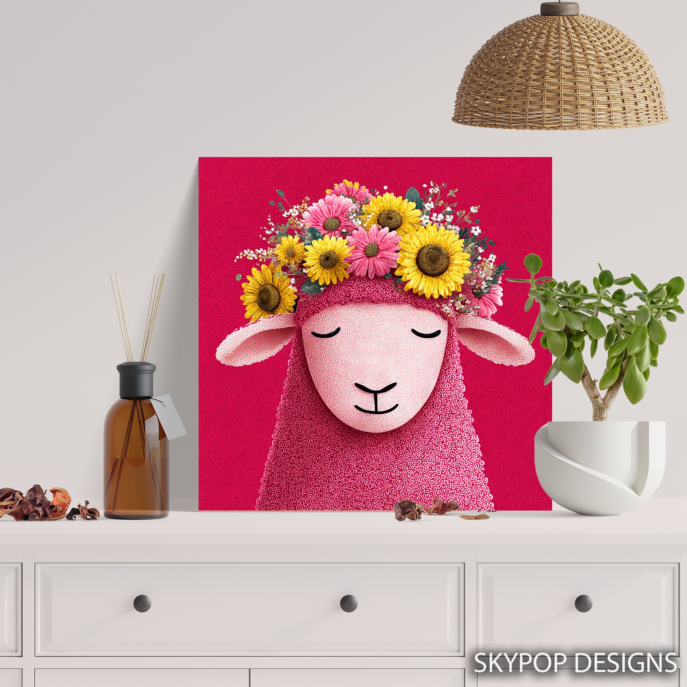 5.jpg Sheep Floral Art