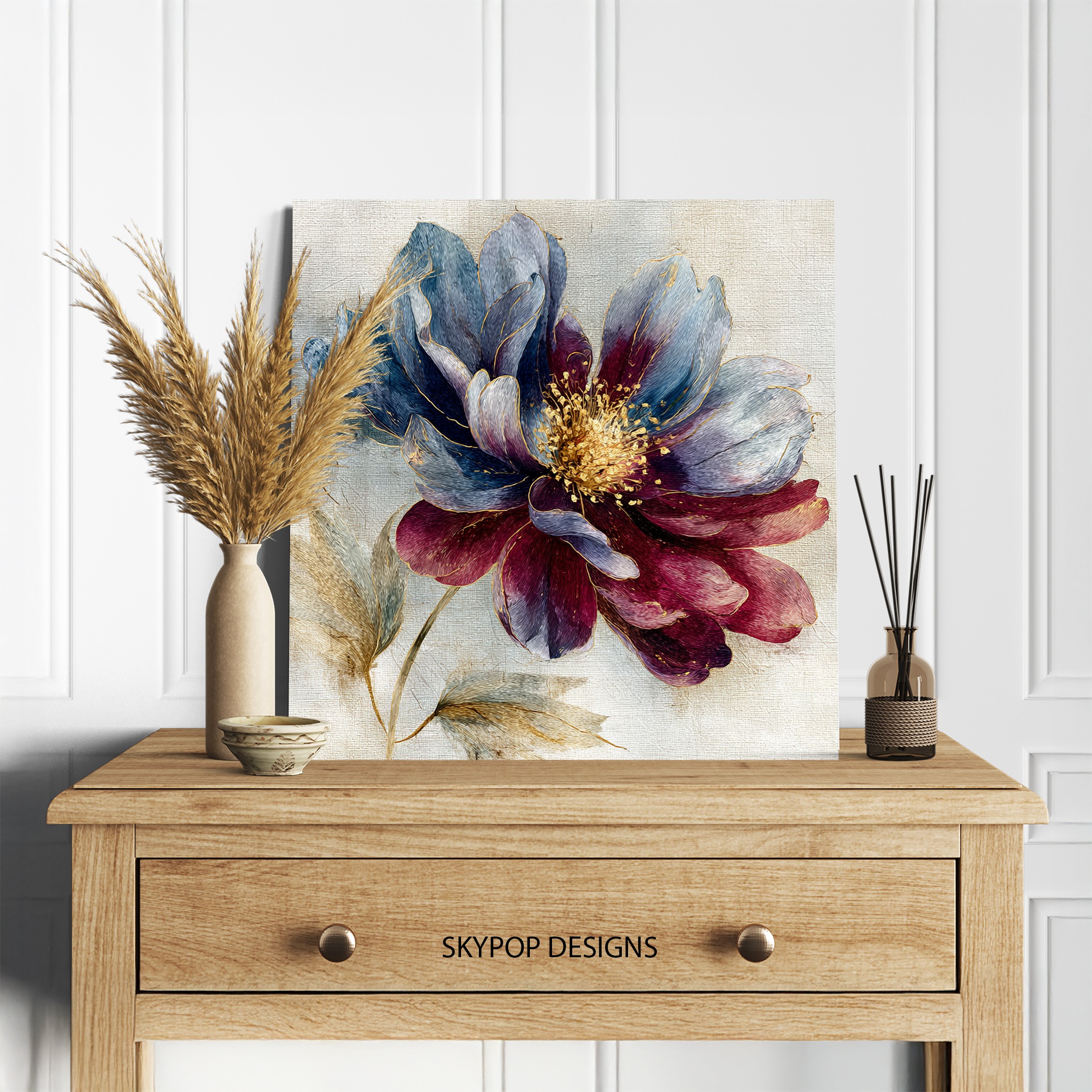 5.jpg Elegant Blue Peony Art