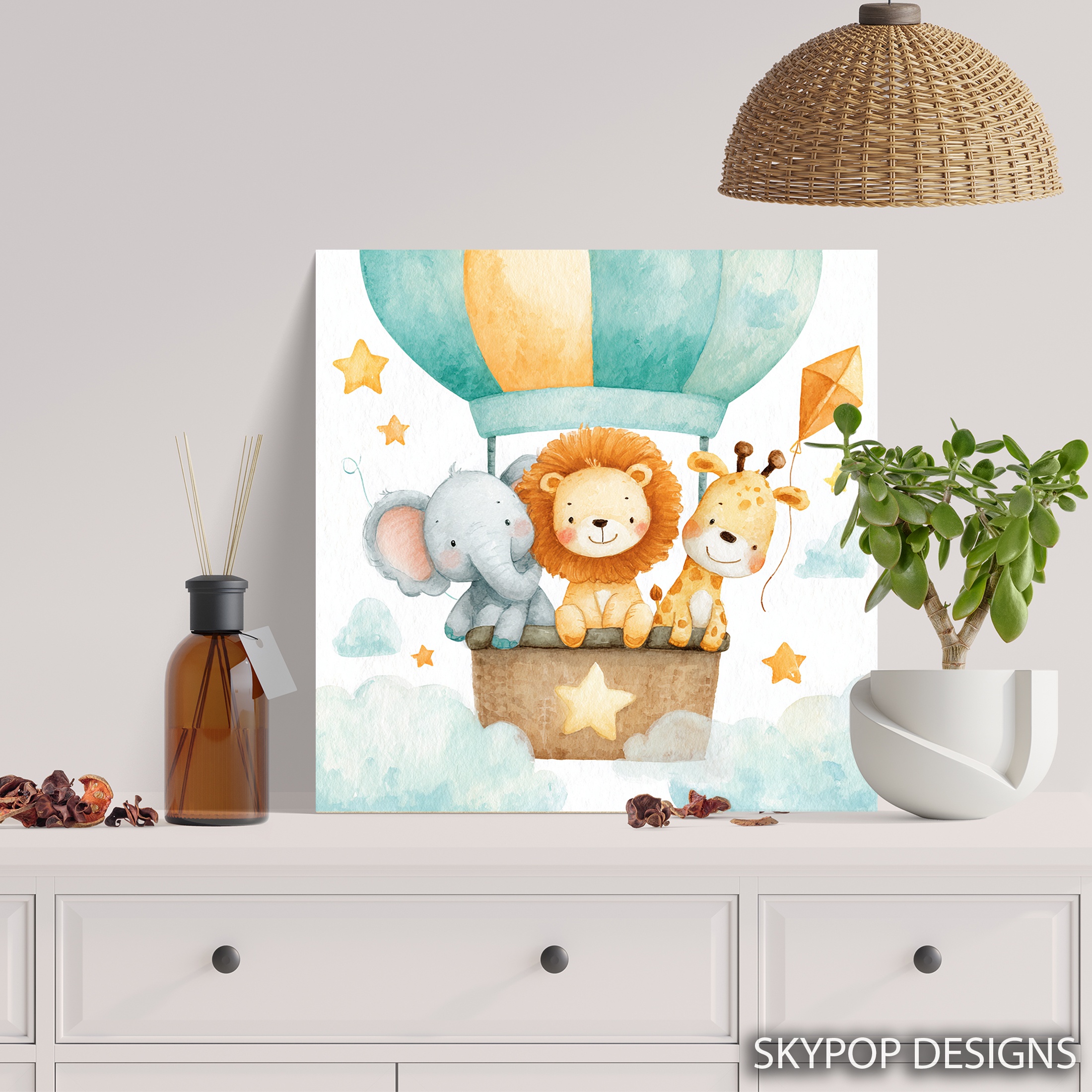 5.jpg Elephant Lion Giraffe Art