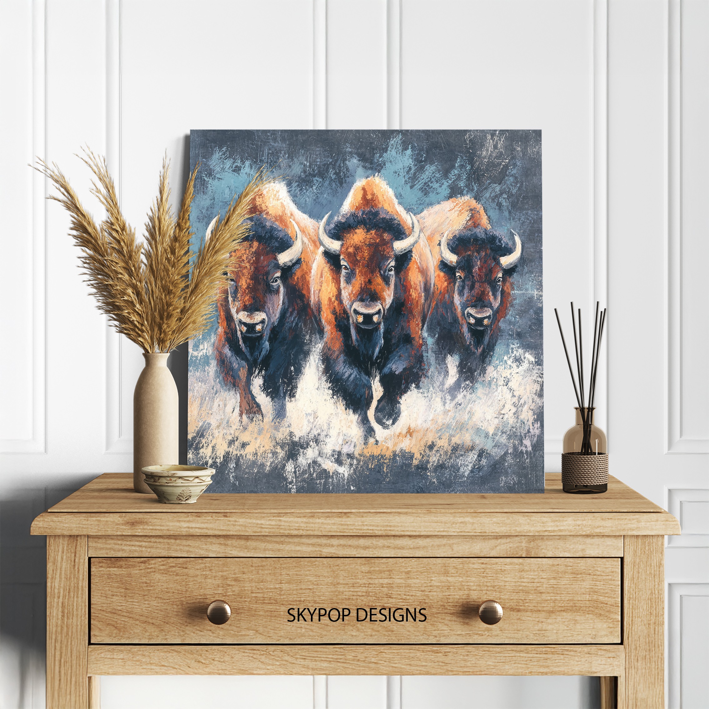 5.jpg Bison Trio Art