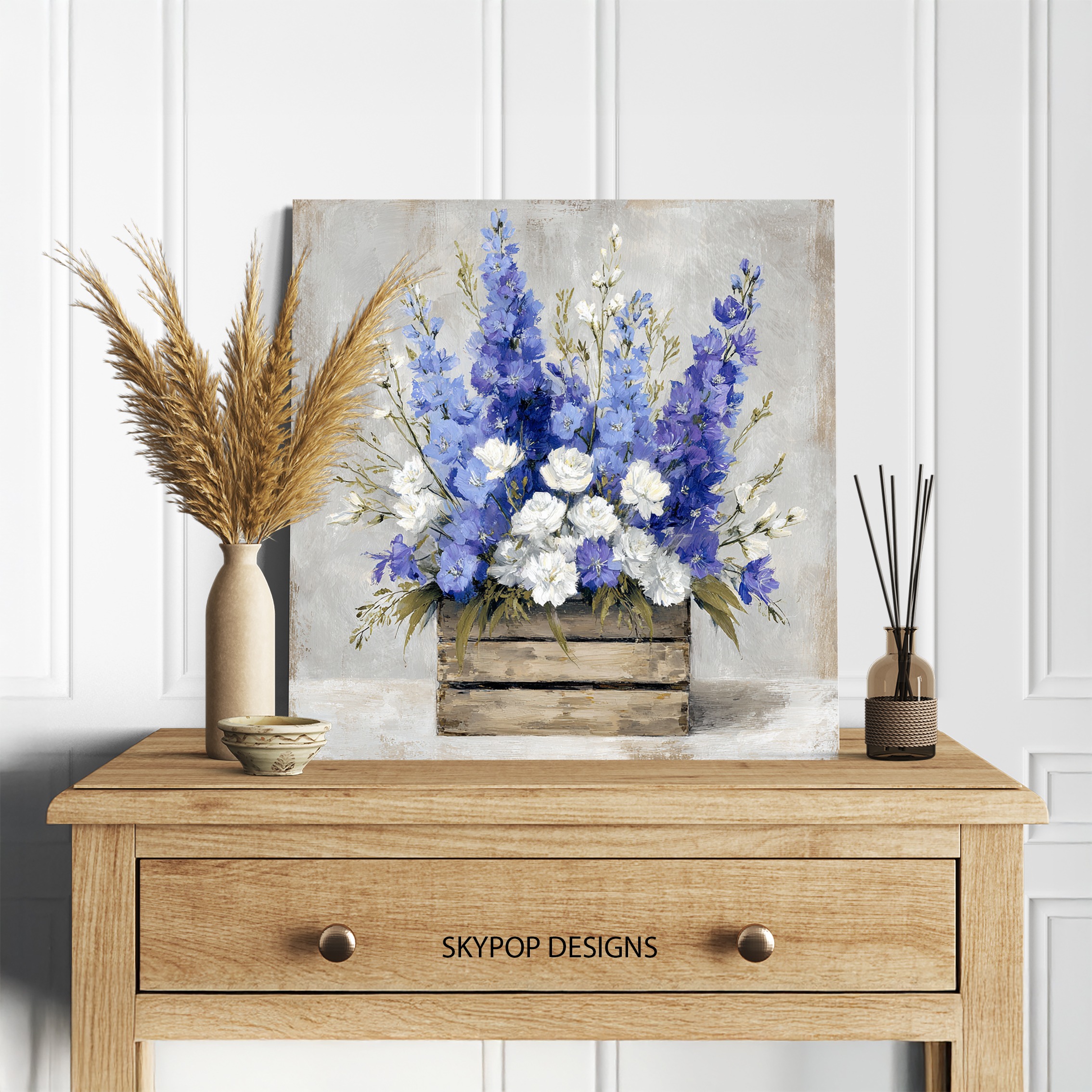 5.jpg Blue Delphinium Art