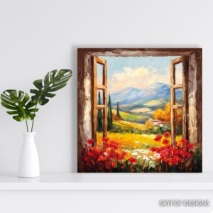 Tuscan Window View Art