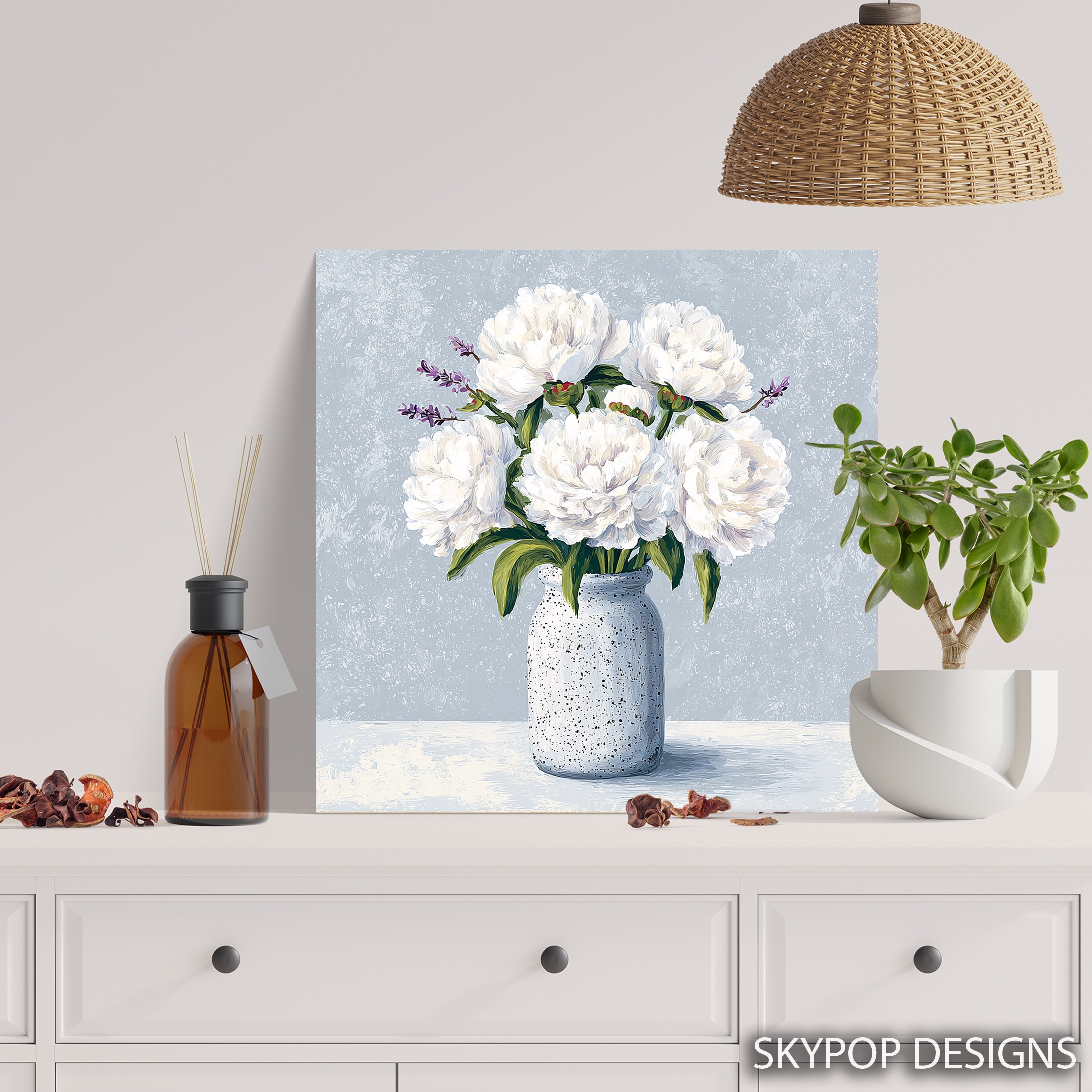 5.jpg White Peony Bouquet Art