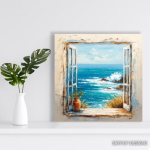 Coastal Window View Art