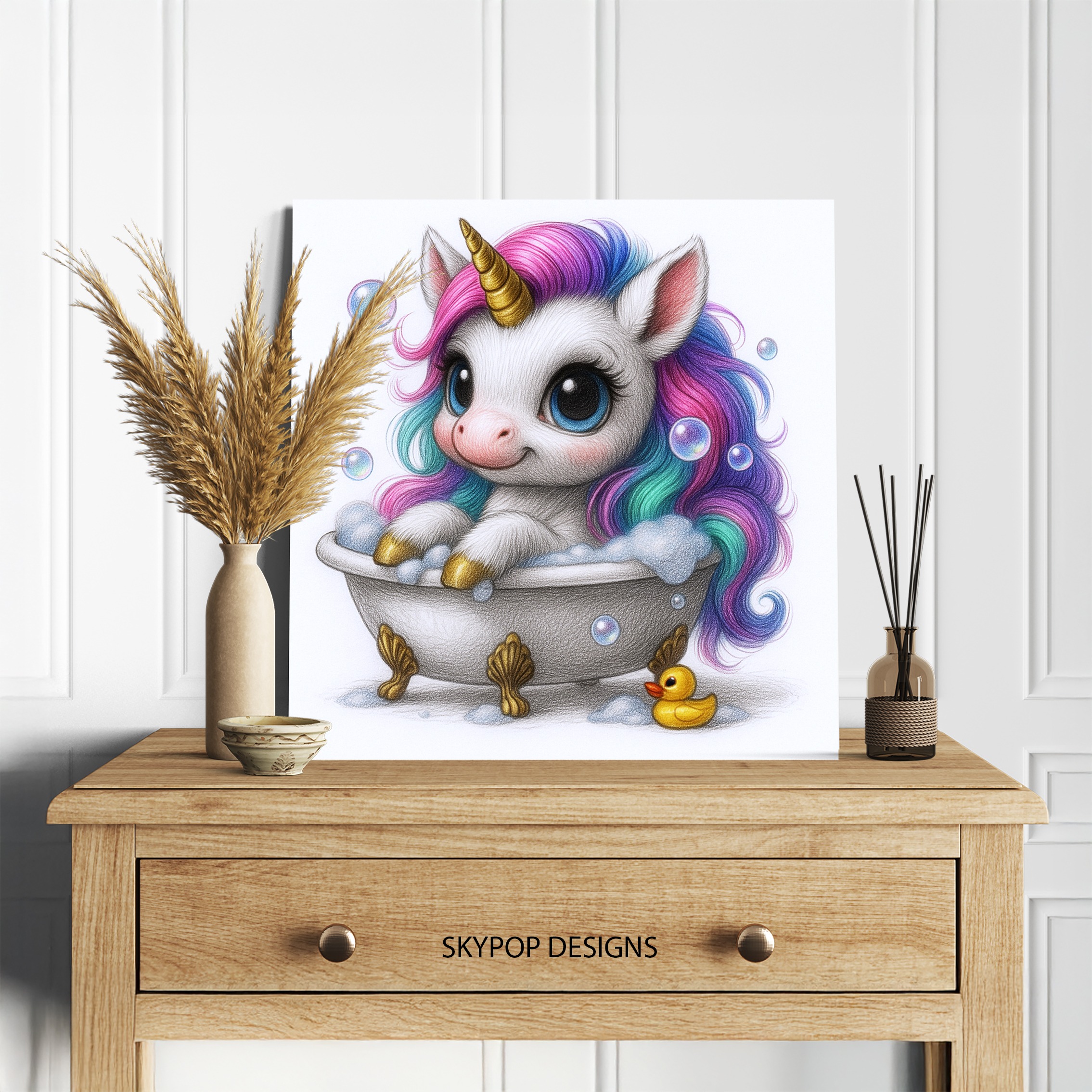 5.jpg Unicorn Bubble Bath Art