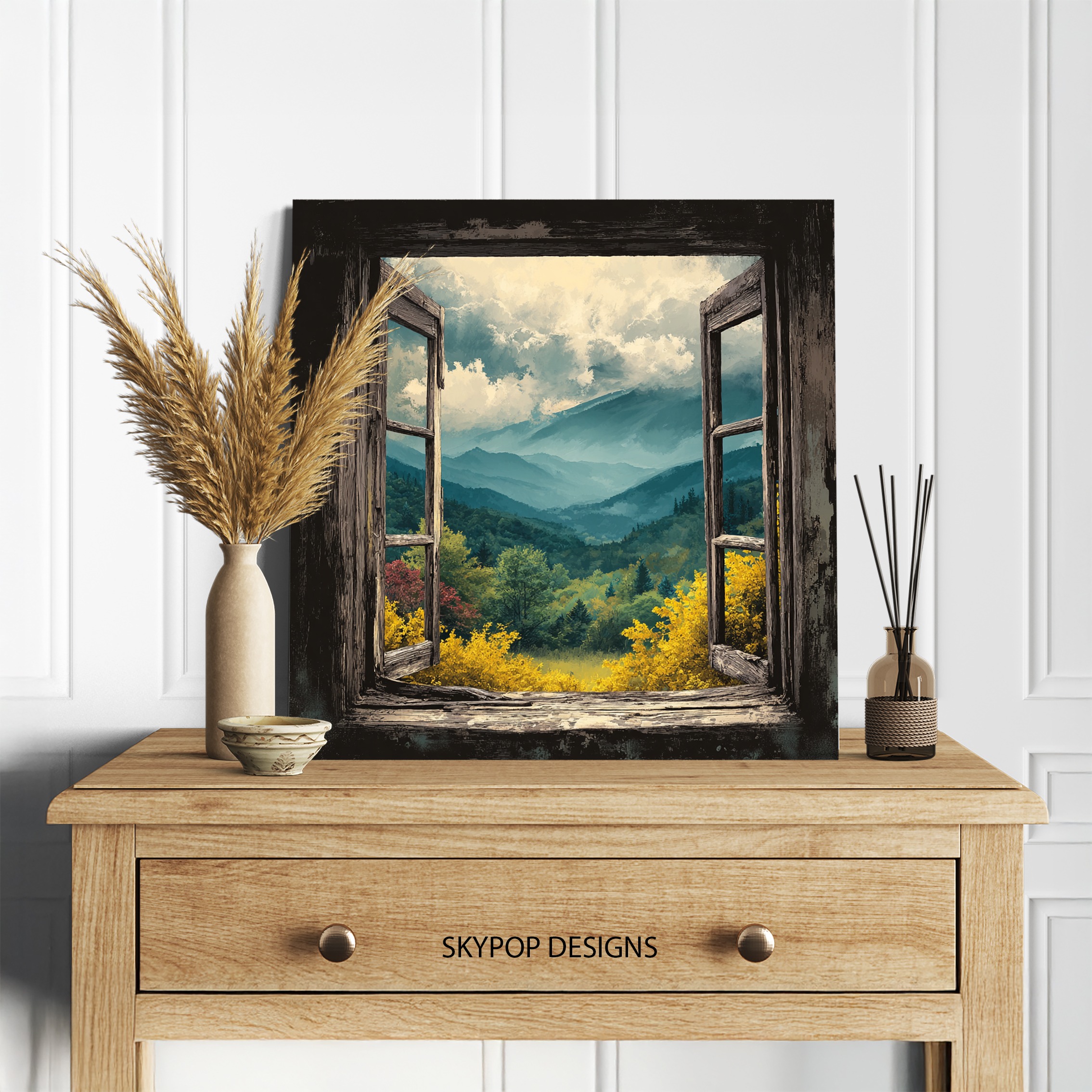 5.jpg Mountain Window View Art
