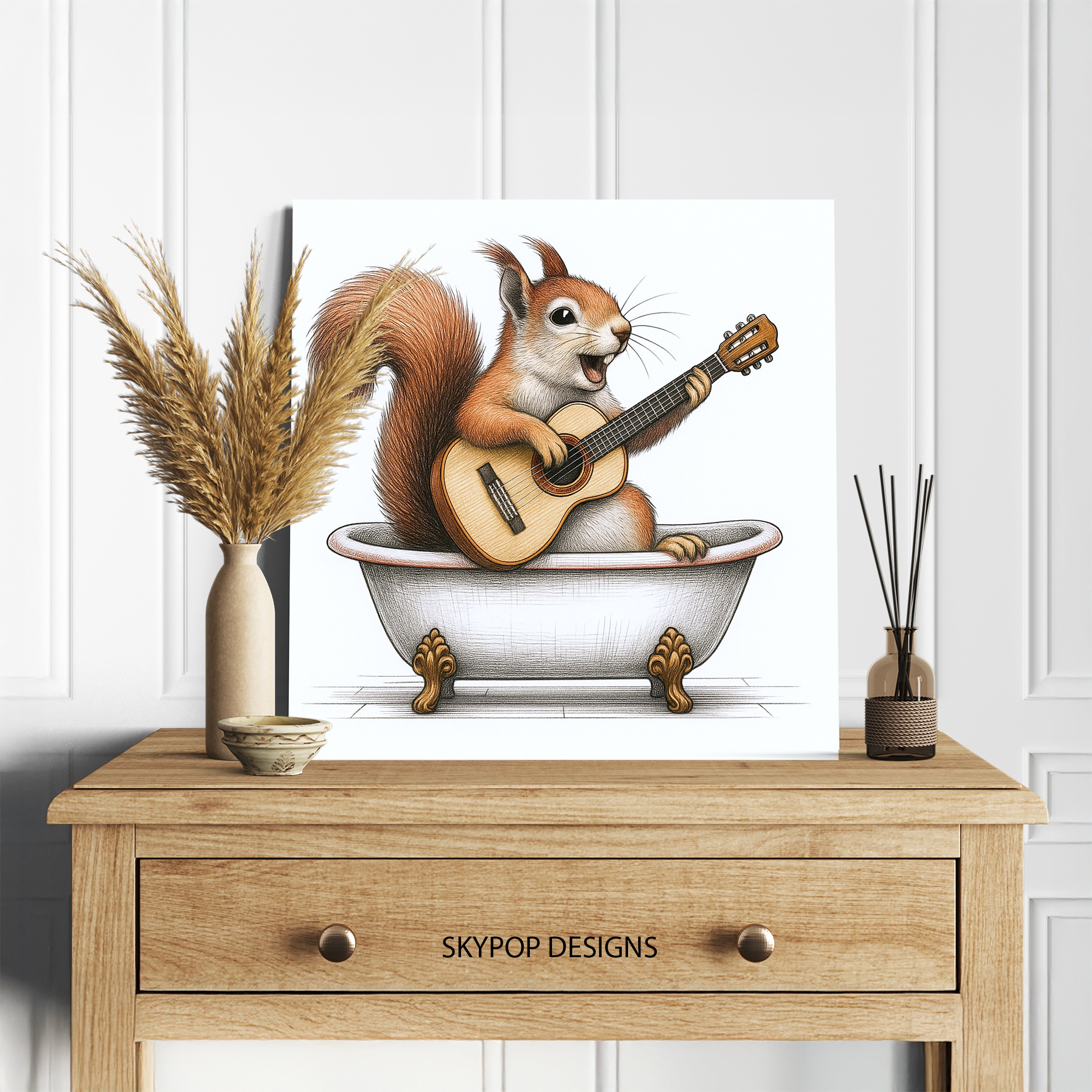 5.jpg Squirrel Guitar Art